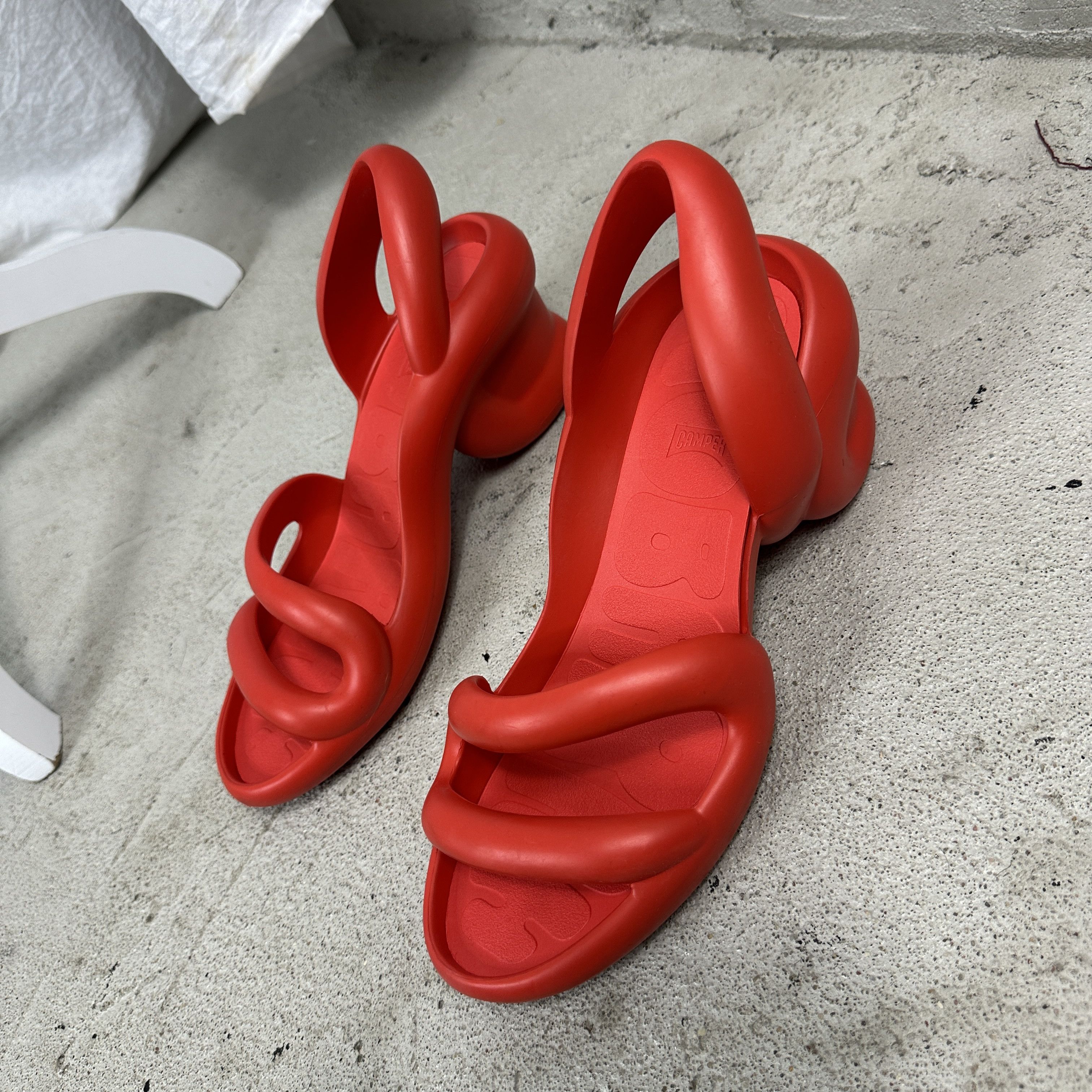 Camper × Vintage Vintage Y2K Elegant Avant Garde Camper Kobarah Rubber Heels Size US 11 / IT 41 - 4 Thumbnail