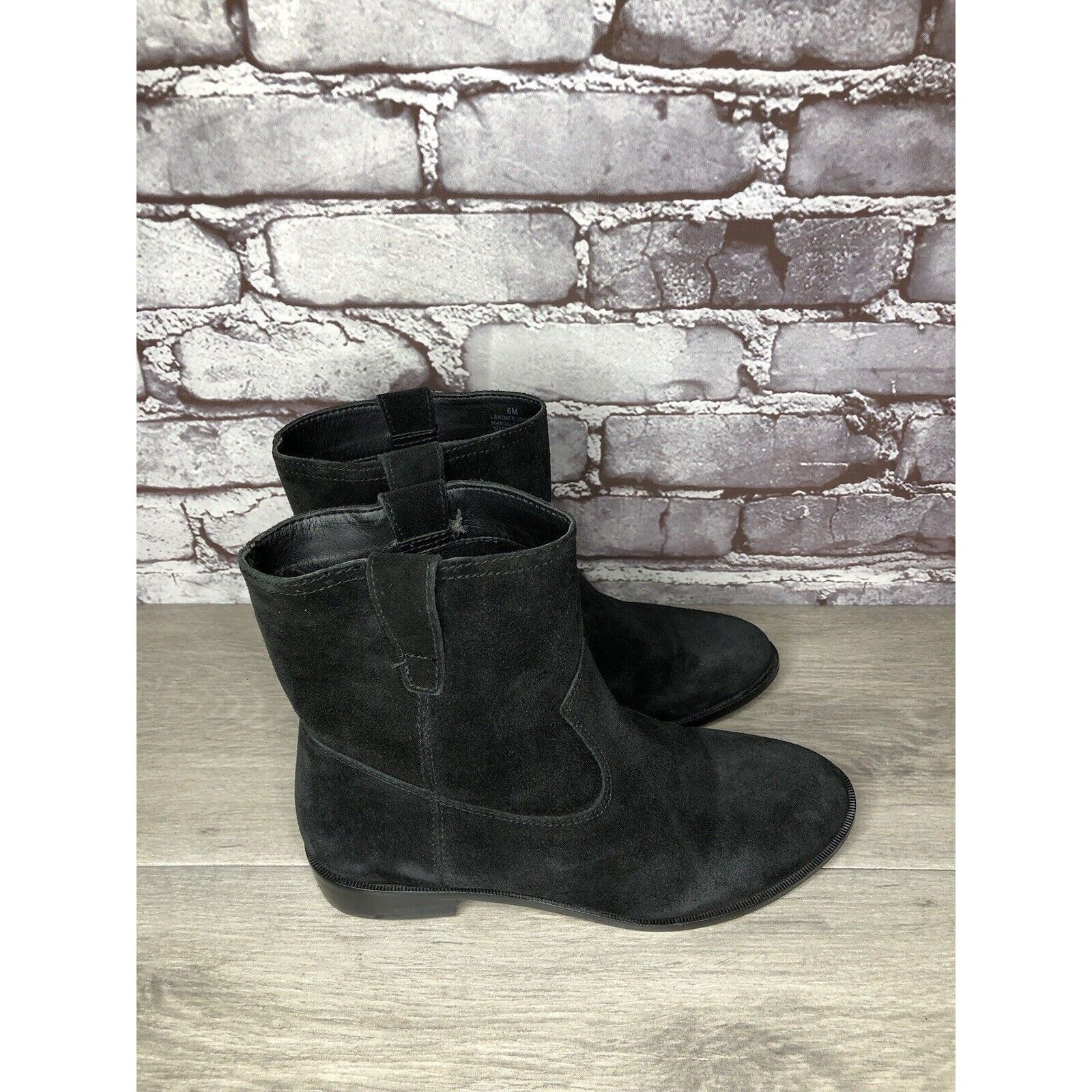 Rebecca Minkoff Rebecca Minkoff Black Suede Pull On Ankle Boots Heel Booties Size US 6 / IT 36 - 11 Thumbnail