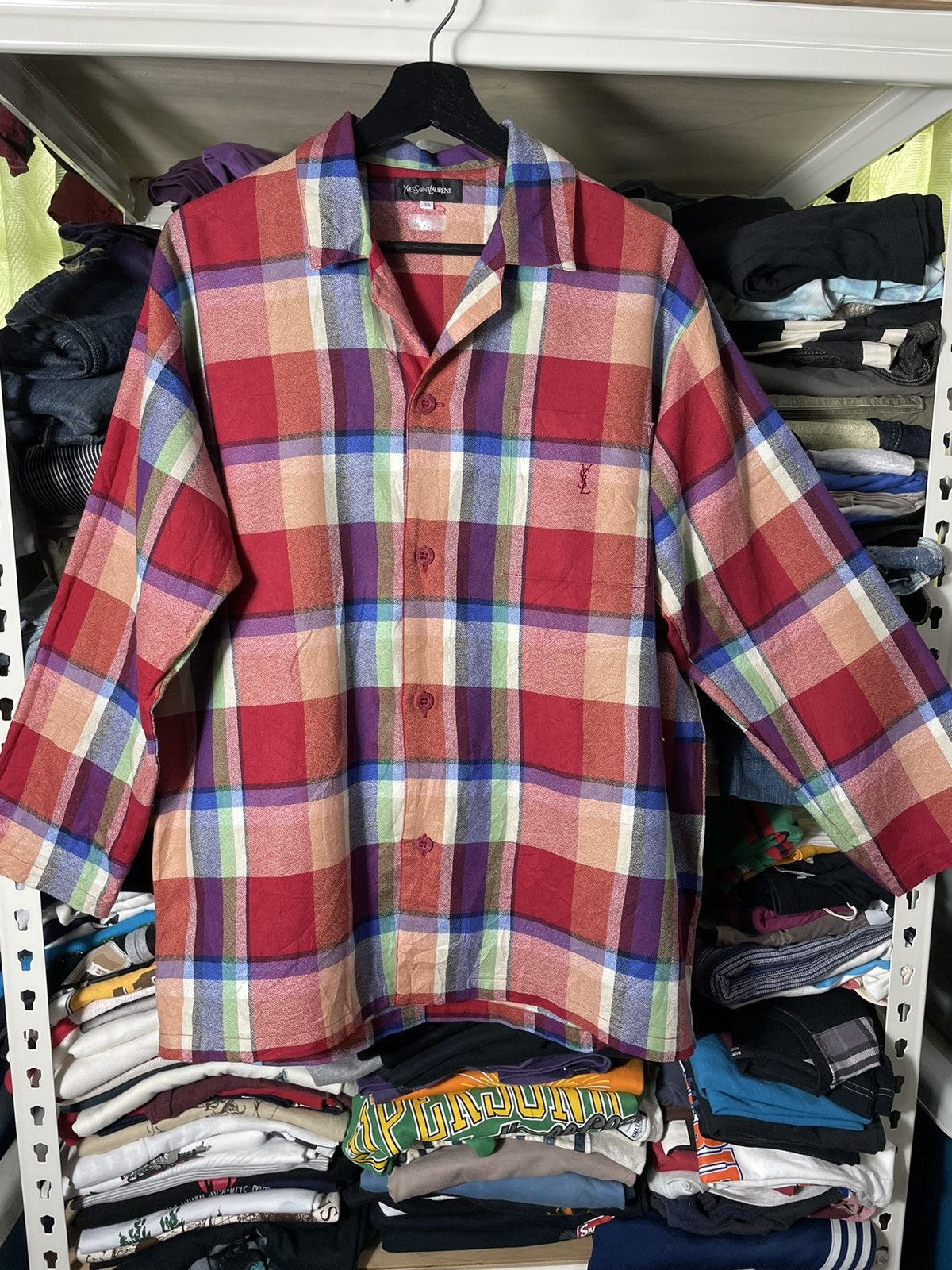Yves Saint Laurent Vintage Rare Yves Saint Laurent Shirt Size US L / EU 52-54 / 3 - 6 Thumbnail