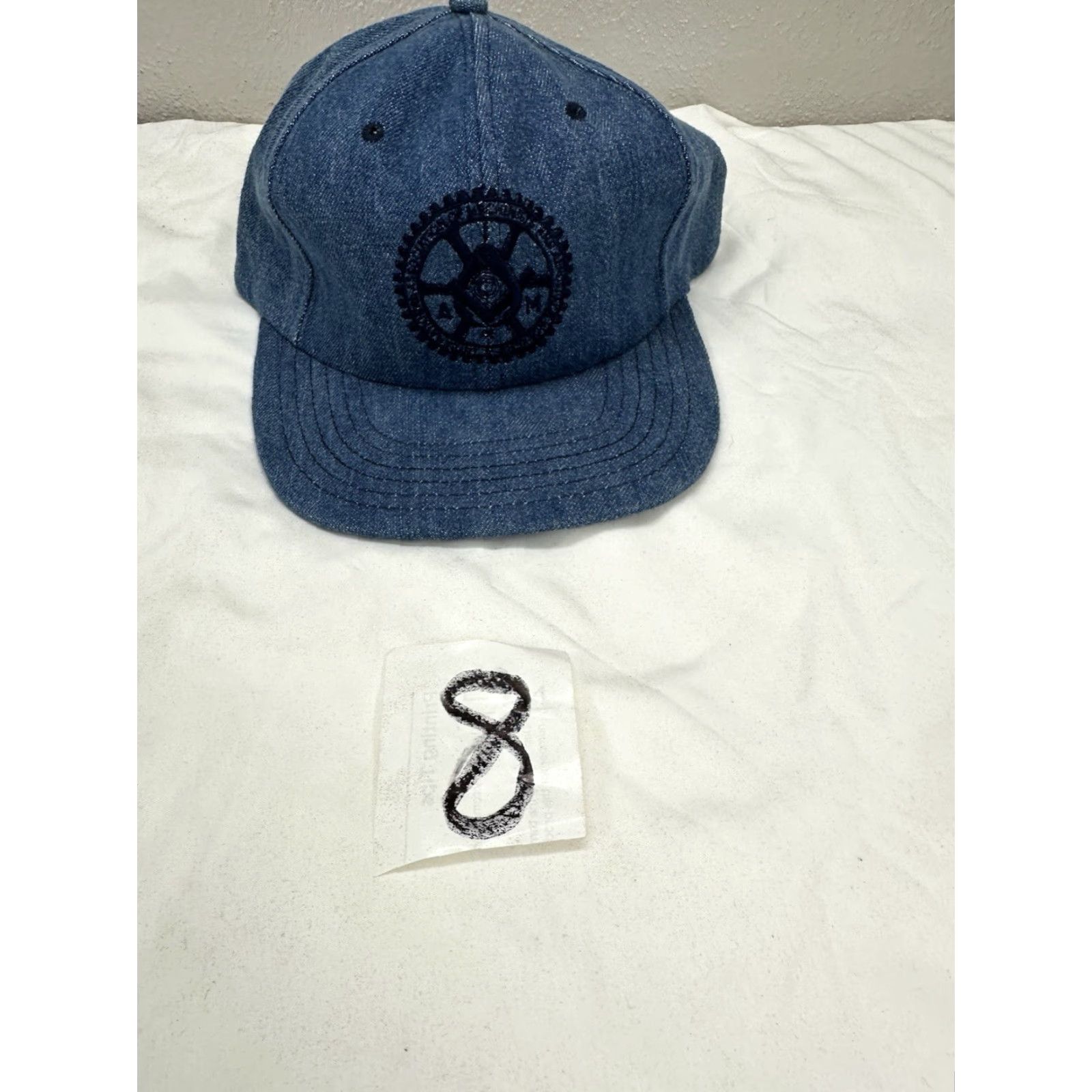 Denime VINTAGE UnionMade Local Union 1937 Baseball Hat Denim Logo Mechanics and Aerospace UnionWorker VTG Men's One Size Blue Denim Cap Size ONE SIZE - 8 Thumbnail