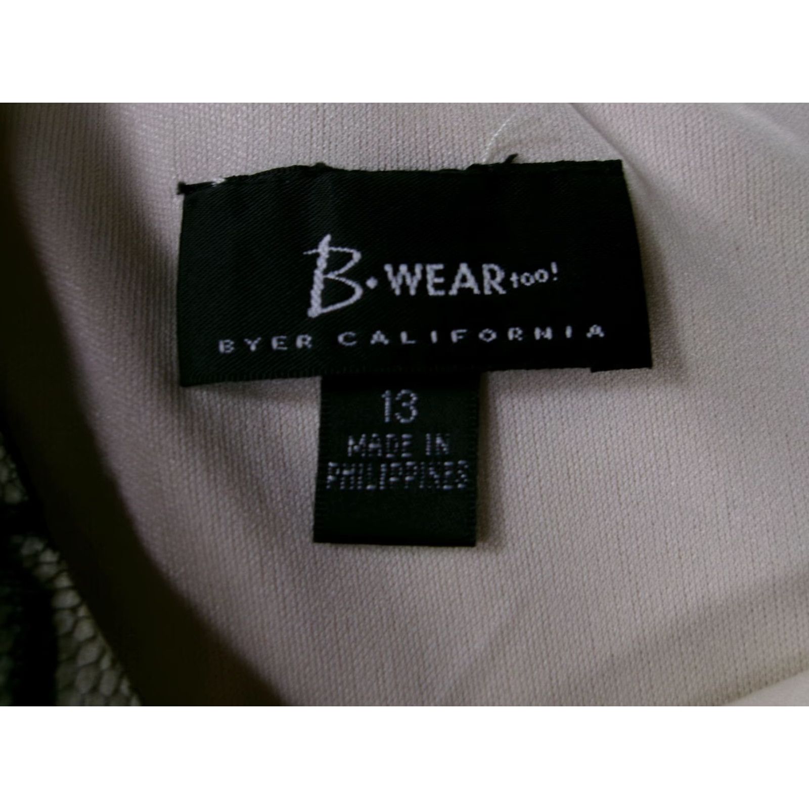 Vintage B Wear Dress Womens 13 Black Cream Lace Bodice Satin Sash Rosette Sleeveless Size XL / US 12-14 / IT 48-50 - 7 Thumbnail