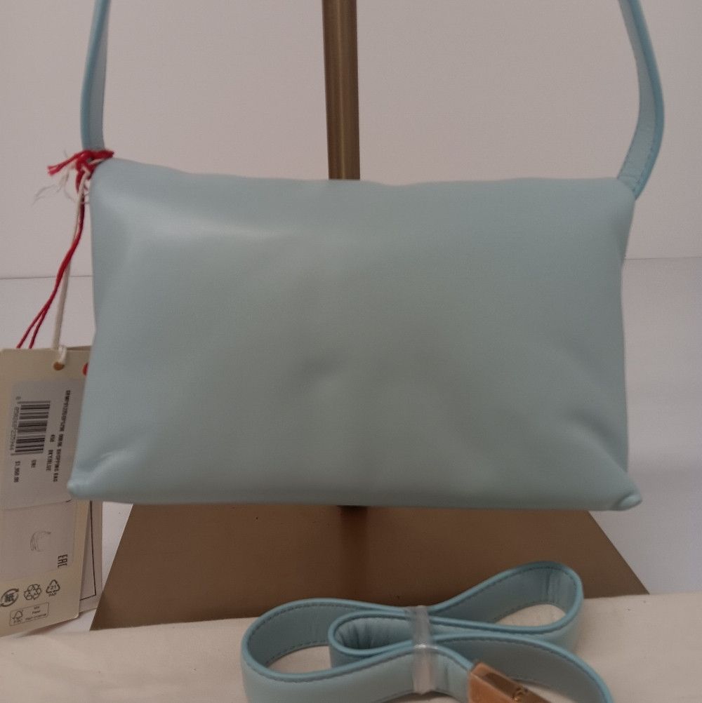 Marni Marni Womens Small Leather Prisma Crossbody Bag - Light Blue Size ONE SIZE - 2 Thumbnail