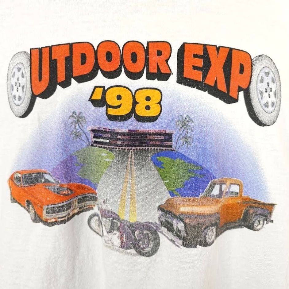 Fruit Of The Loom VINTAGE Car Show T Shirt Mens XL White 90s Outdoor Expo NHRA Miller USA Size US XL / EU 56 / 4 - 3 Thumbnail