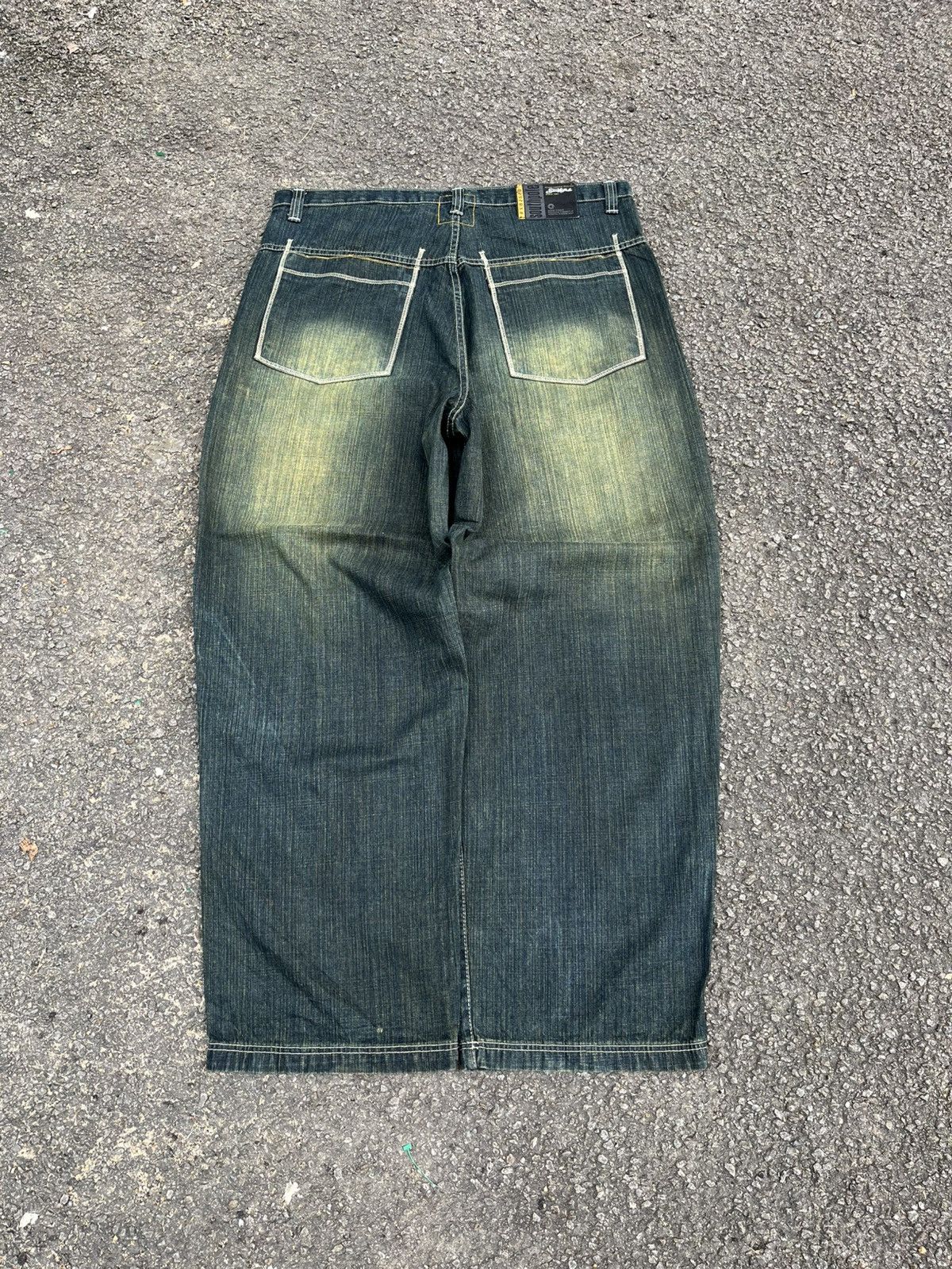 Southpole Crazy‼️Y2K Southpole Faded Denim Baggy Jeans Skater Dogtown Size US 42 / EU 58 - 9 Thumbnail
