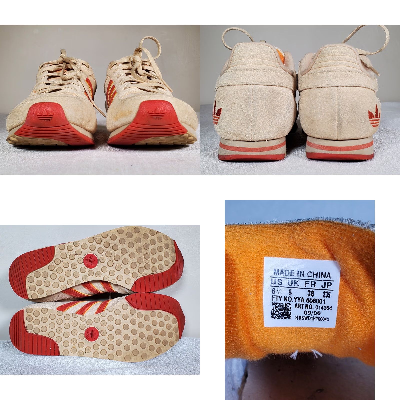 Adidas Adidas Retro Suede Trainers Sneakers Beige Orange Stripes Women's Size US 6.5 Size US 7 / IT 37 - 8 Thumbnail