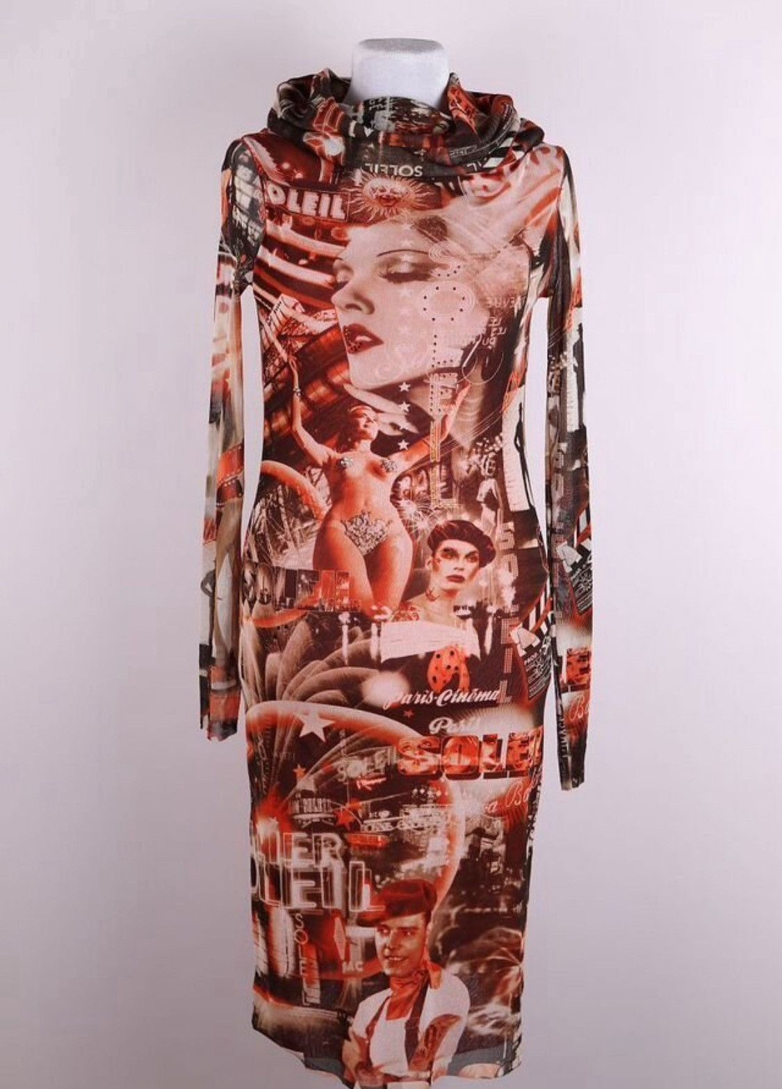 Jean Paul Gaultier Jean Paul Gaultier Art Face Mesh Print Maxi Dress Size S / US 4 / IT 40 - 1 Thumbnail