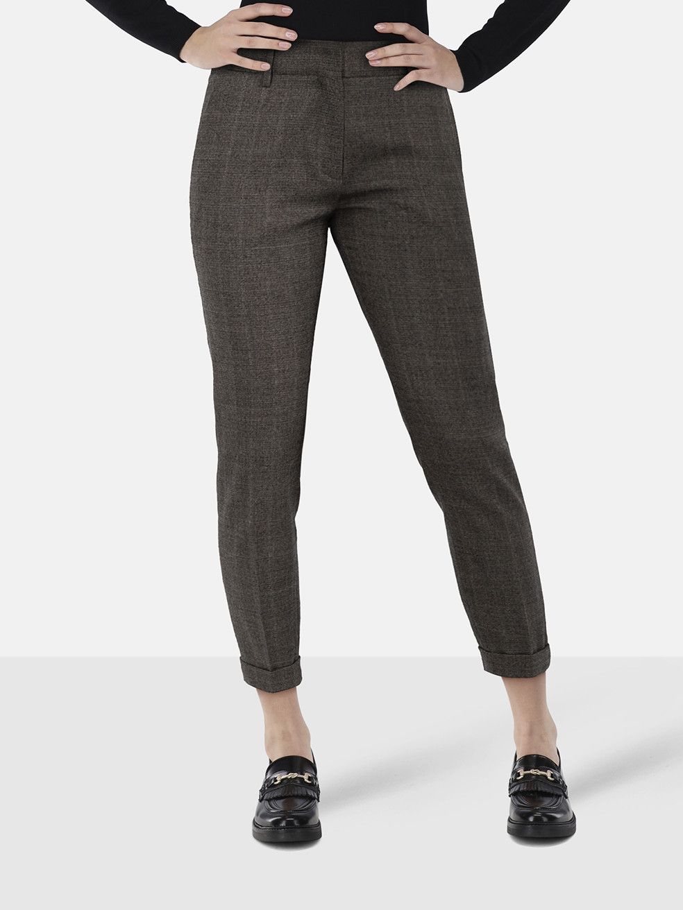 Etro Grey Wool Slim Trousers Size 26" / US 2 / IT 38 - 1 Thumbnail
