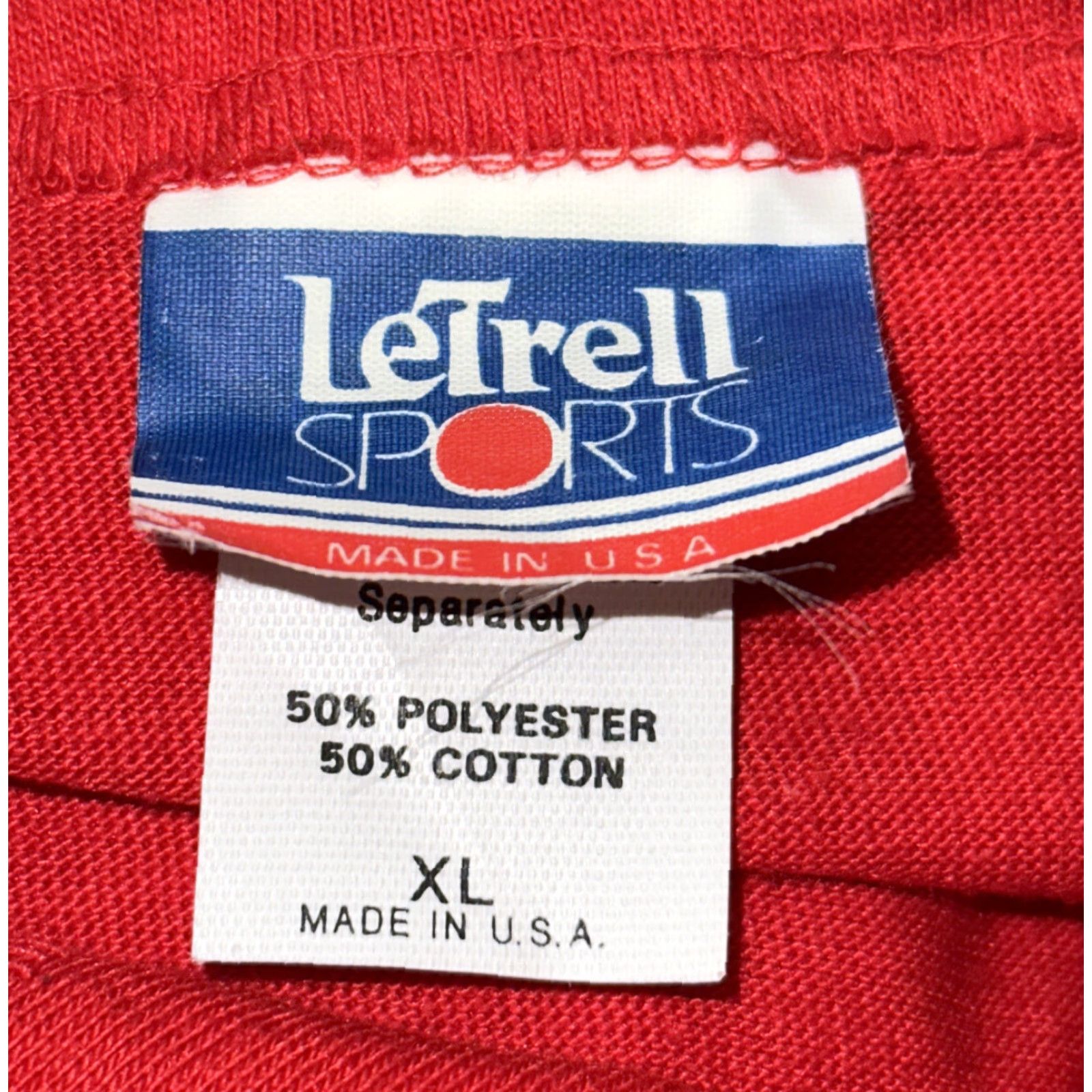 Vintage VINTAGE Letrell Sporte T-Shirt Henley Red XL Mens United States Cotton Blend Size US XL / EU 56 / 4 - 6 Thumbnail