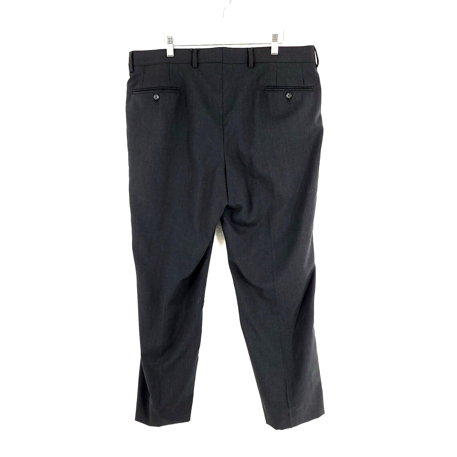 Pronto Uomo Pronto Uomo Wool Gray Flat Front Mid Rise Dress Pants 39/30 Size 38R - 3 Thumbnail
