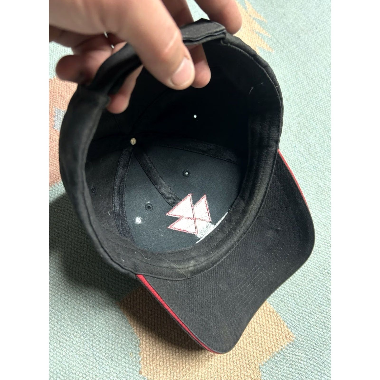 Vintage VINTAGE Massey Ferguson Heindl Implement tractor farm hat cap strapback black Size ONE SIZE - 7 Thumbnail