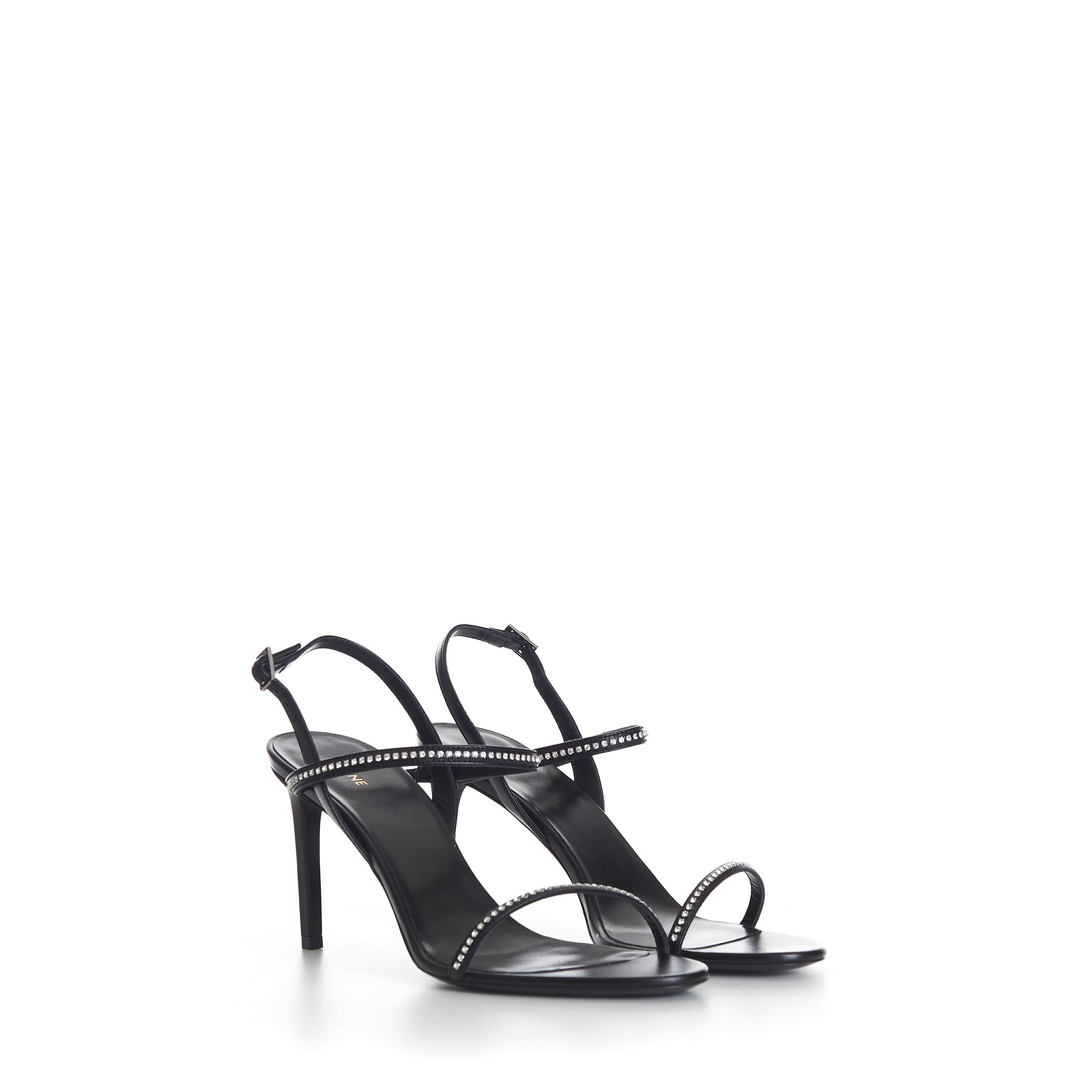 Celine Black Soir Strap Sandal - Strass Embellished Straps Size US 7.5 / IT 37.5 - 1 Thumbnail