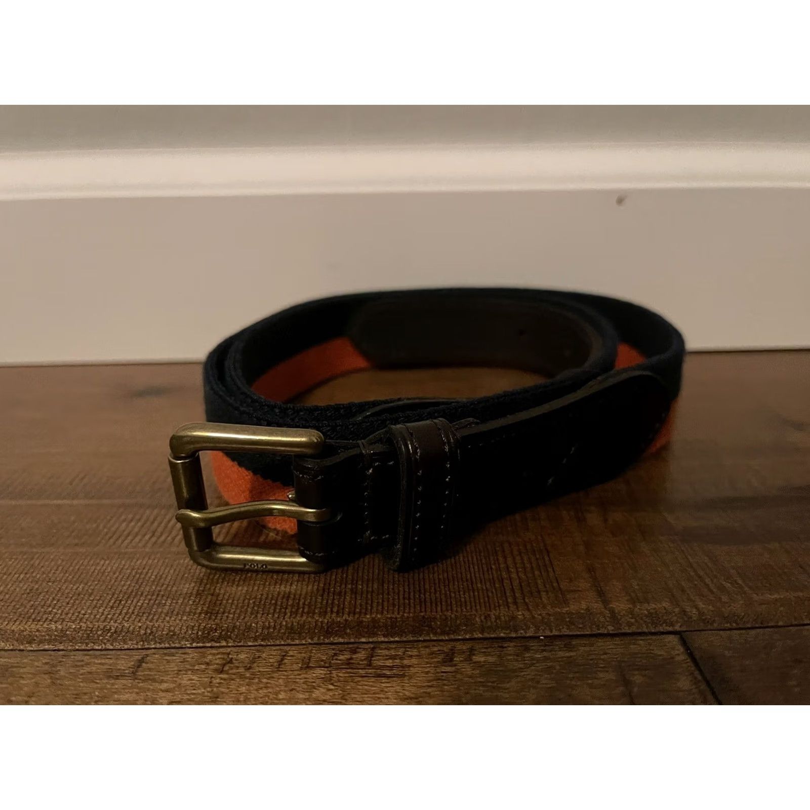 Polo Ralph Lauren Polo Ralph Lauren Golf Belt - Men's 36/90 - Orange Navy Grosgrain Stretch Preppy Leather Trim Size US M / EU 48-50 / 2 - 3 Thumbnail