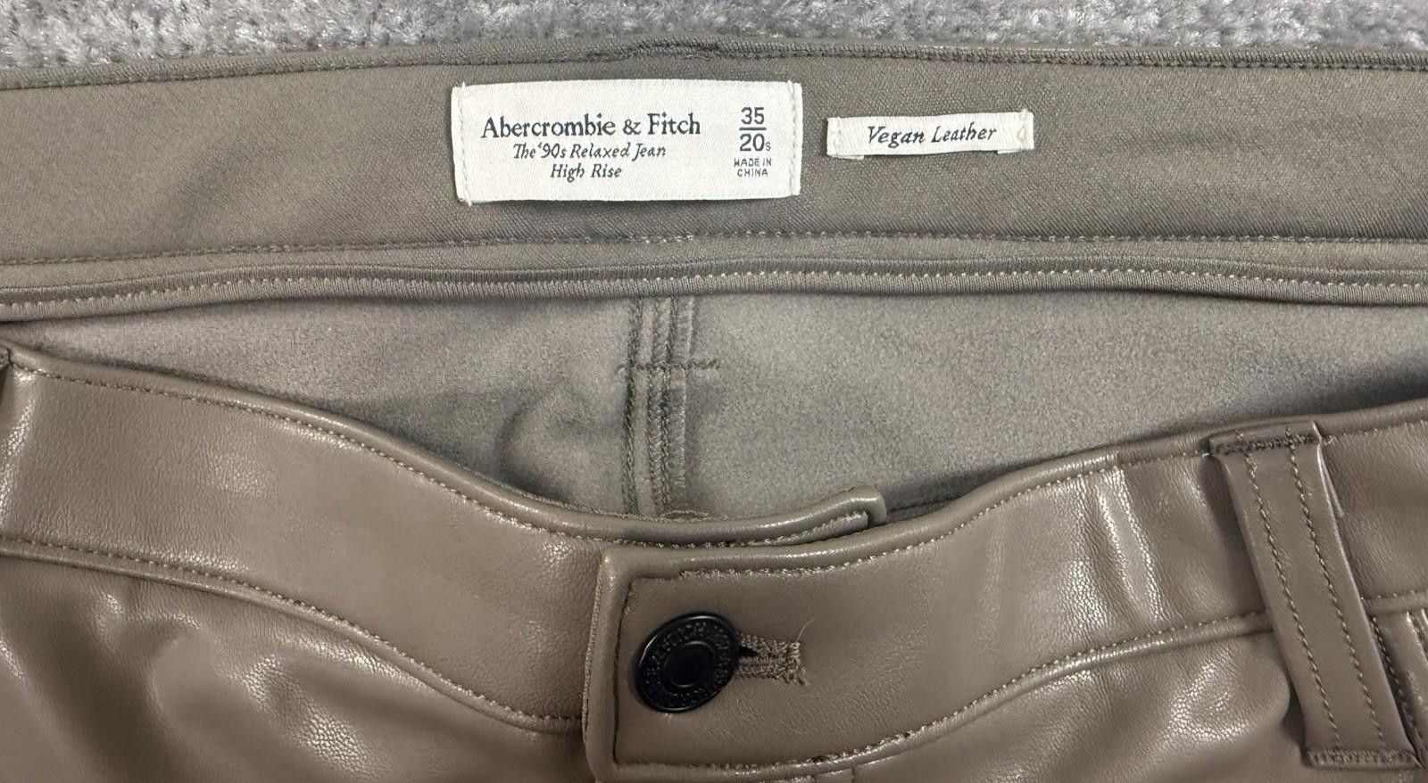 Abercrombie & Fitch Abercrombie & Fitch Faux Leather The '90s Relaxed Cargo Size 35" - 7 Thumbnail