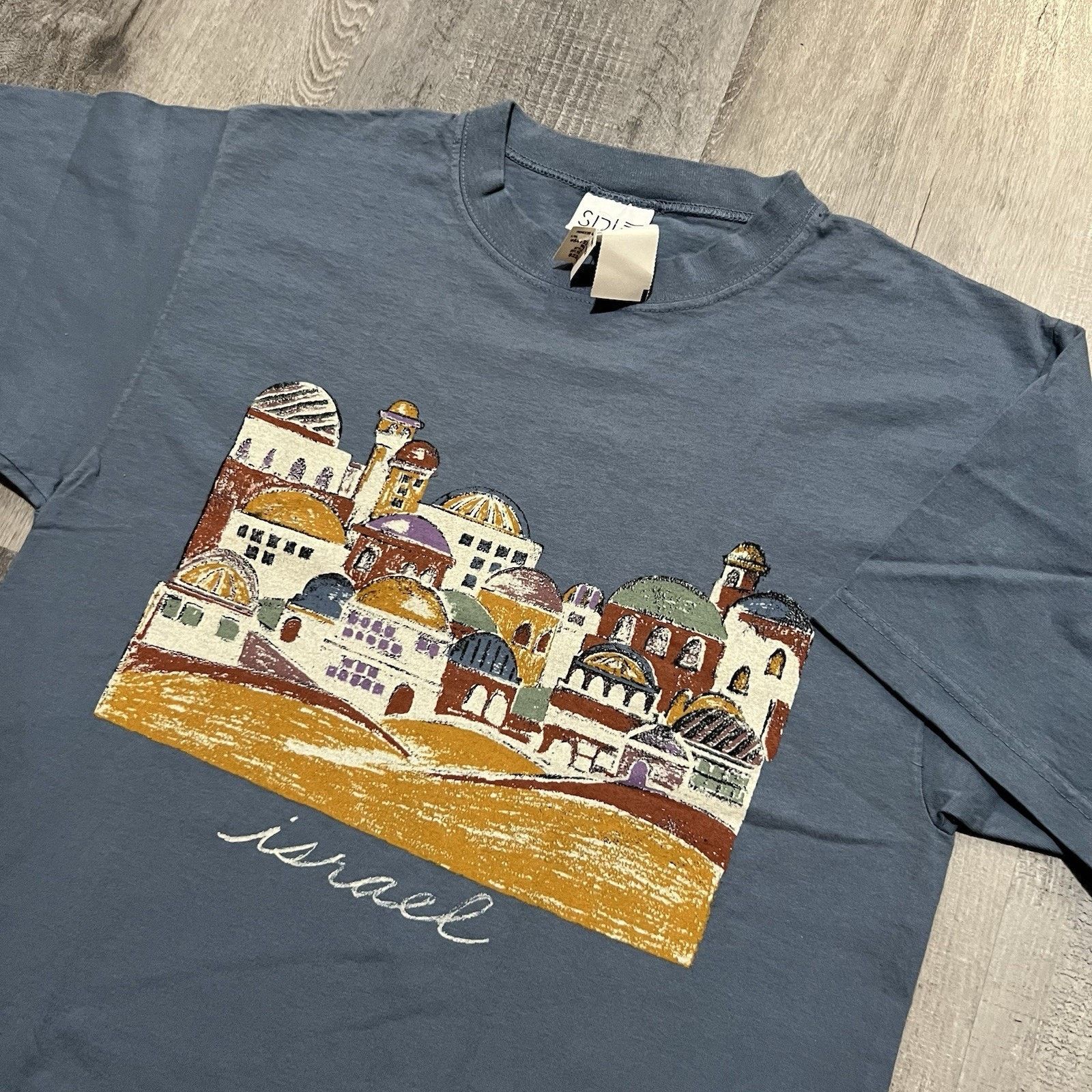 Other Israel Art T Shirt NWT Blue Travel Souvenir Painting Y2K Size US M / EU 48-50 / 2 - 2 Thumbnail