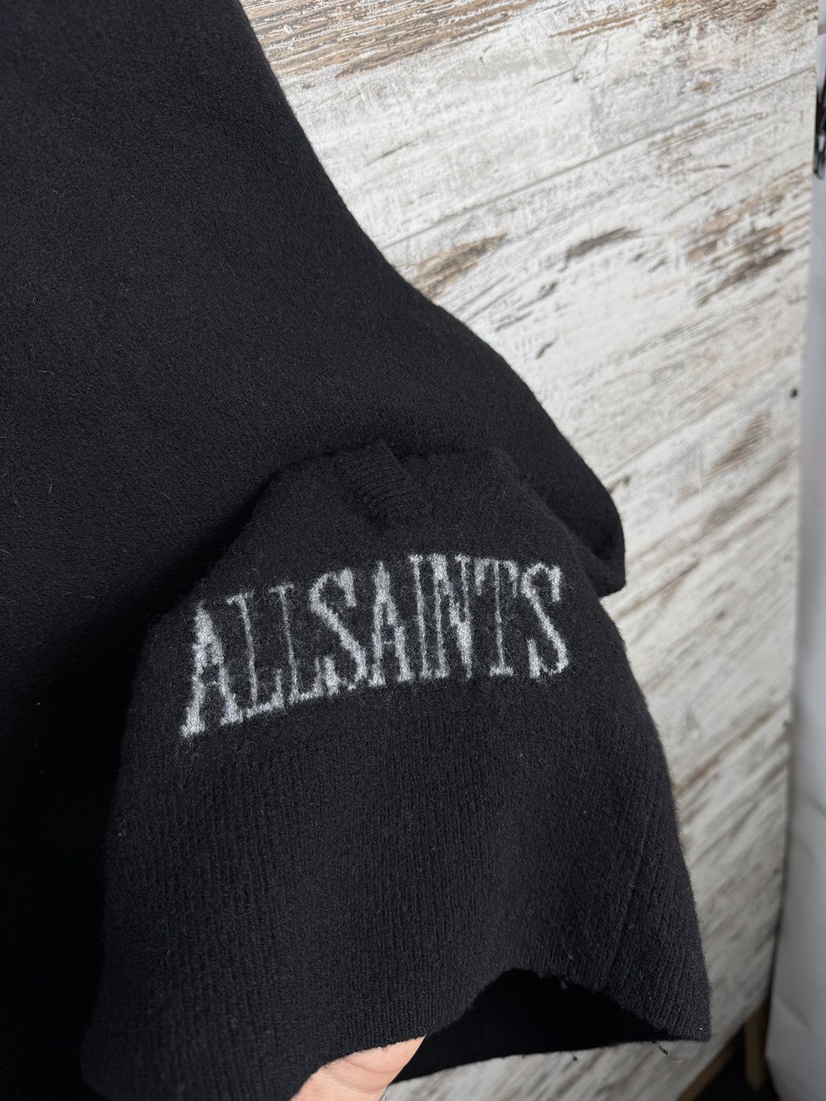 Allsaints × Japanese Brand Mens Vintage AllSaints frame hoody wool merino hoodie Size US XL / EU 56 / 4 - 4 Thumbnail