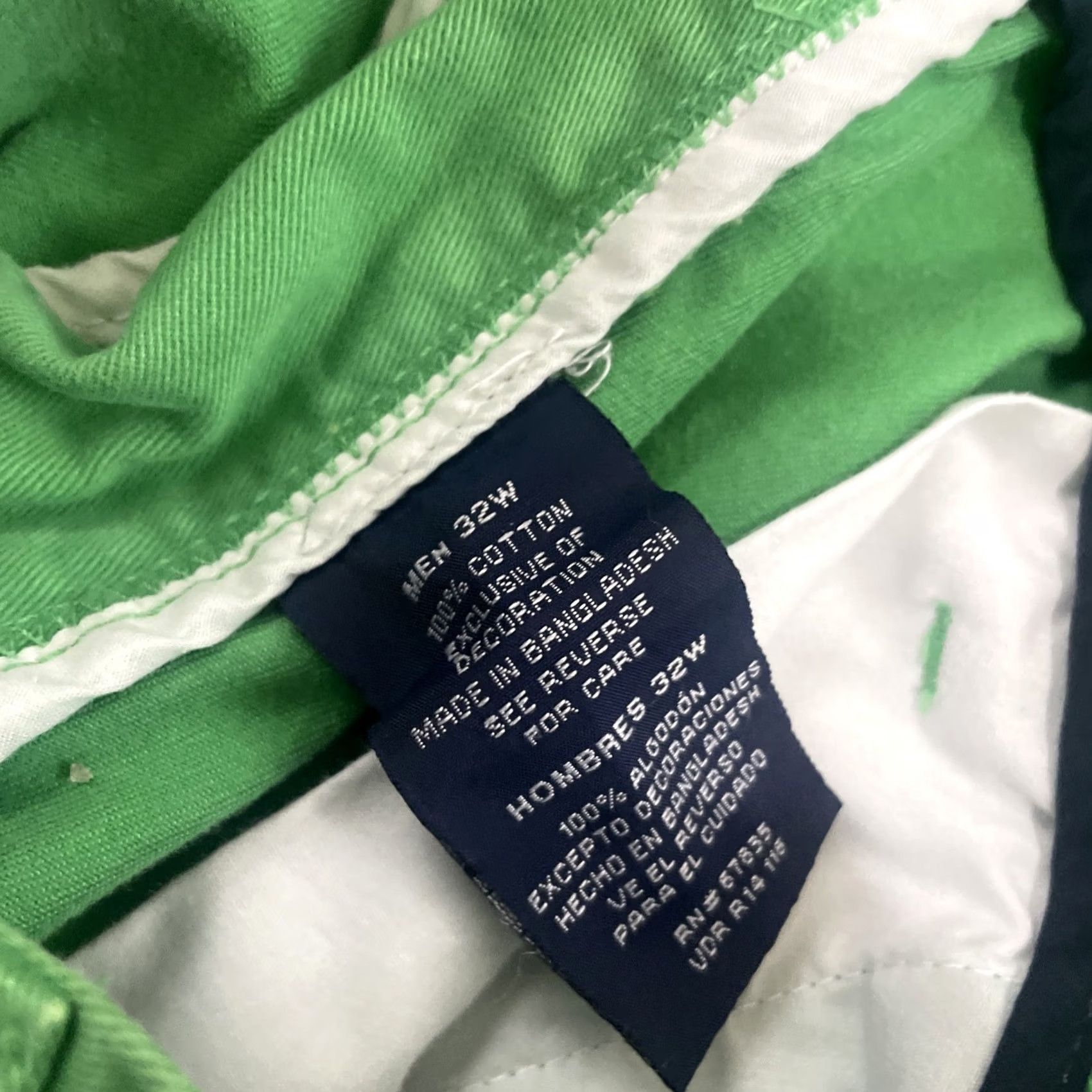 Nautica Nautica Shorts Men 32W Bright Green Deck Shorts Flat Chino Yachty Beach 32x9 Size US 32 / EU 48 - 6 Thumbnail
