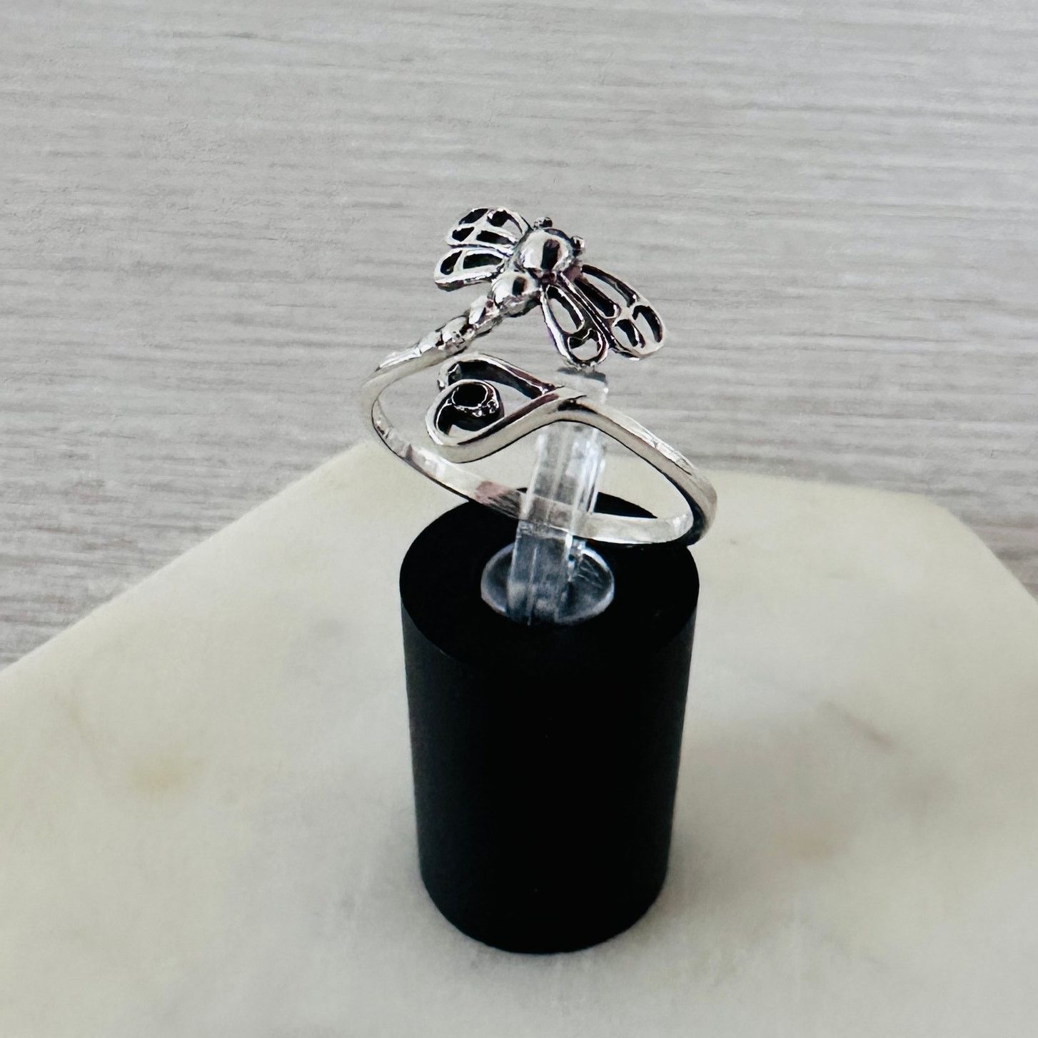 Other Dragonfly Heart Sterling Silver Ring, Oxidized Size ONE SIZE - 9 Thumbnail