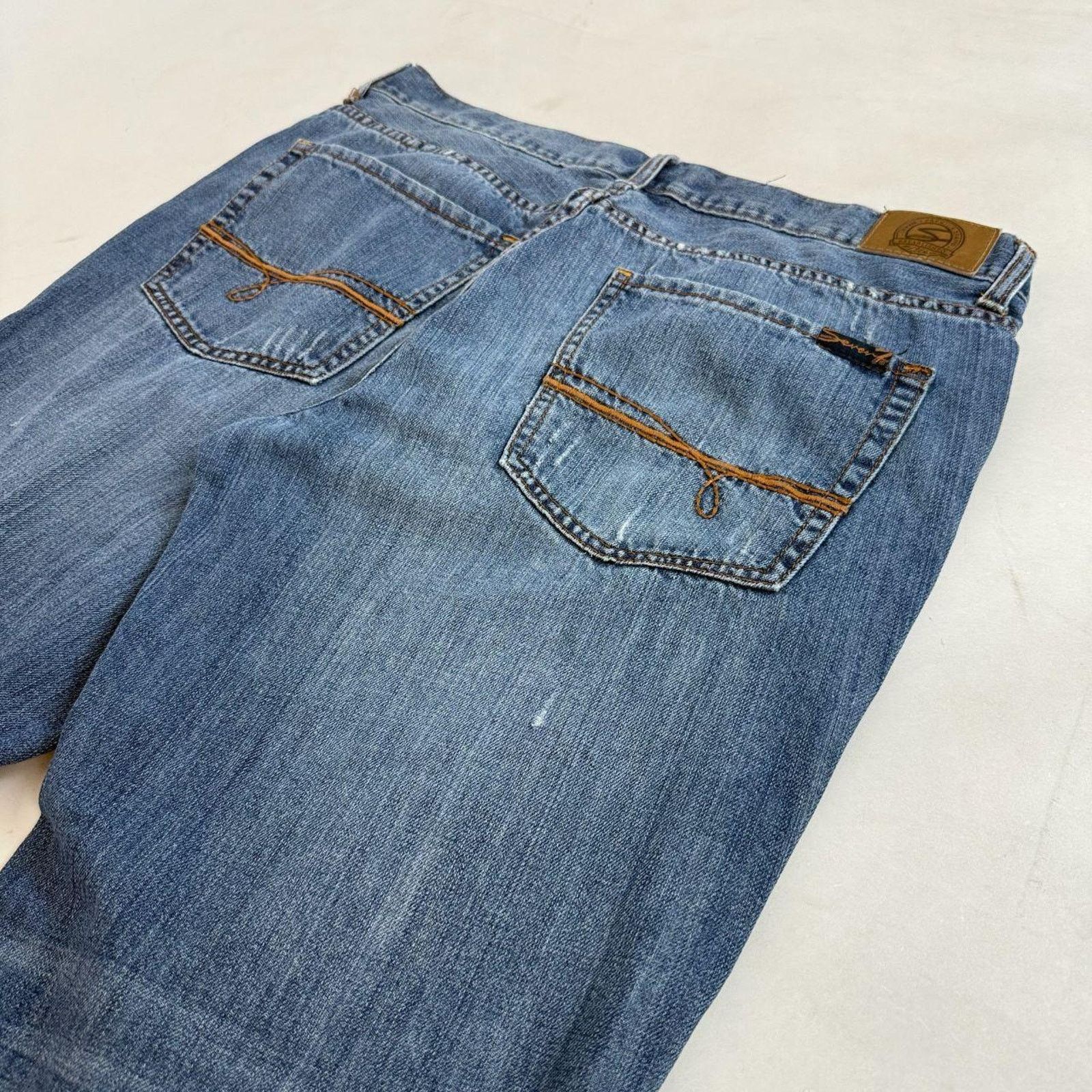 If Six Was Nine × Japanese Brand × Vintage Vintage y2k faded embroidered grunge baggy archive jeans Size US 34 / EU 50 - 2 Thumbnail