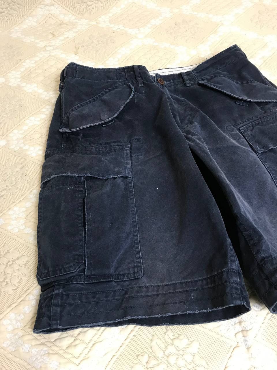 Polo Ralph Lauren 🔥 Polo Ralph Lauren Cargo Shorts Vintage Faded Pockets Y2K Size US 32 / EU 48 - 8 Thumbnail