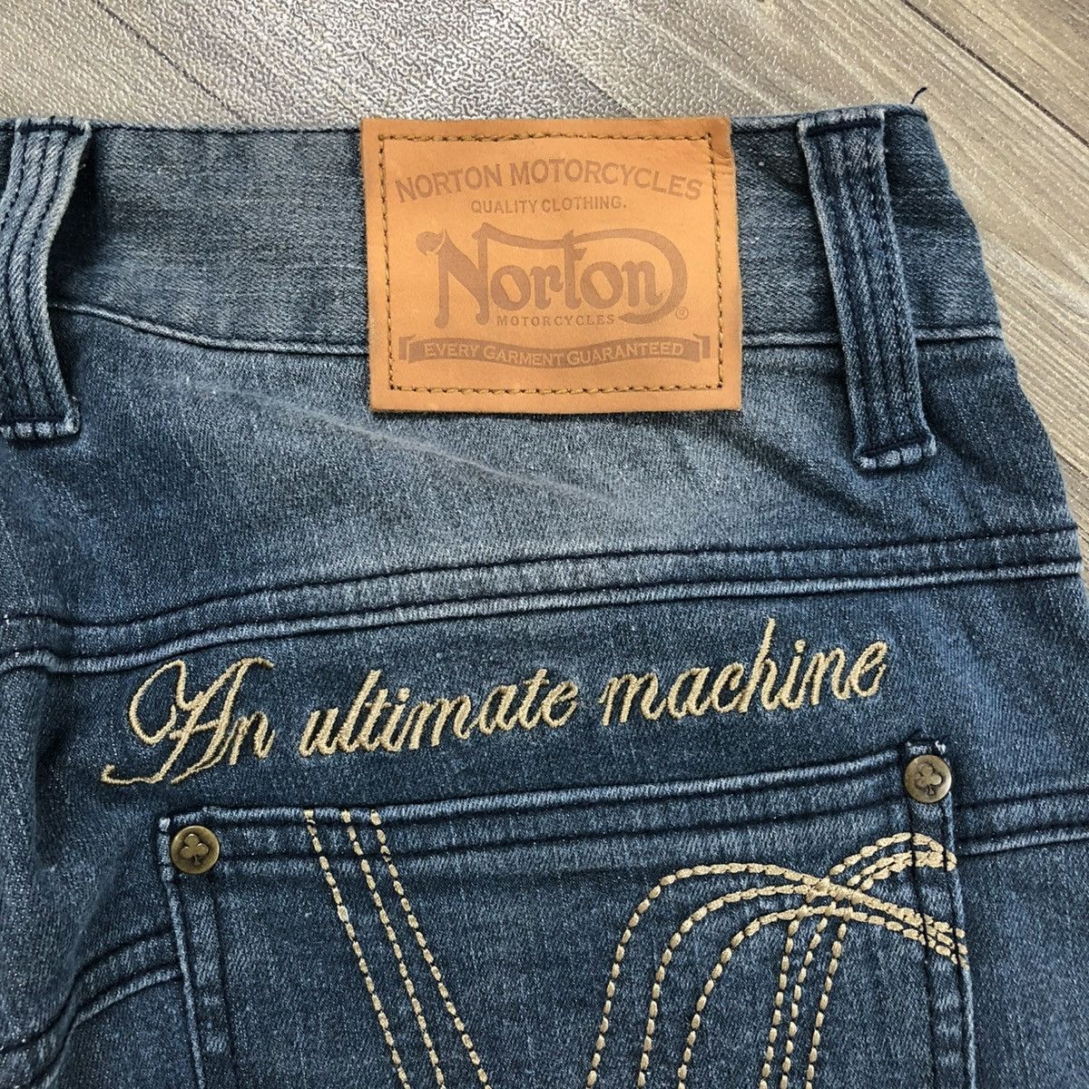 Norton × Sports Specialties 2000s Norton World Champions Biker Jeans Size US 31 - 14 Thumbnail
