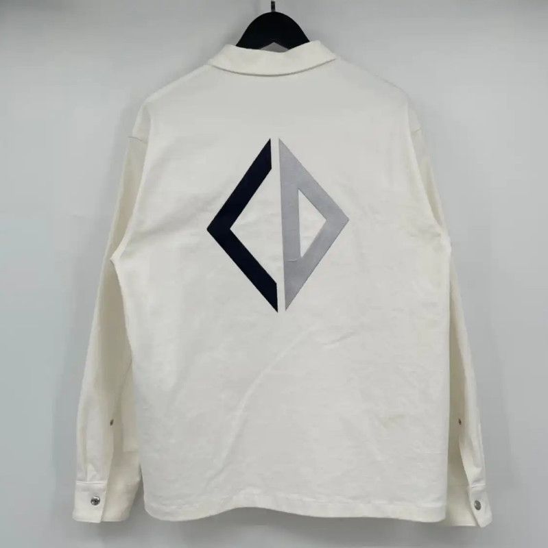 Dior Dior White Cotton Long Sleeve Men's Jacket 0089 Size US L / EU 52-54 / 3 - 1 Thumbnail
