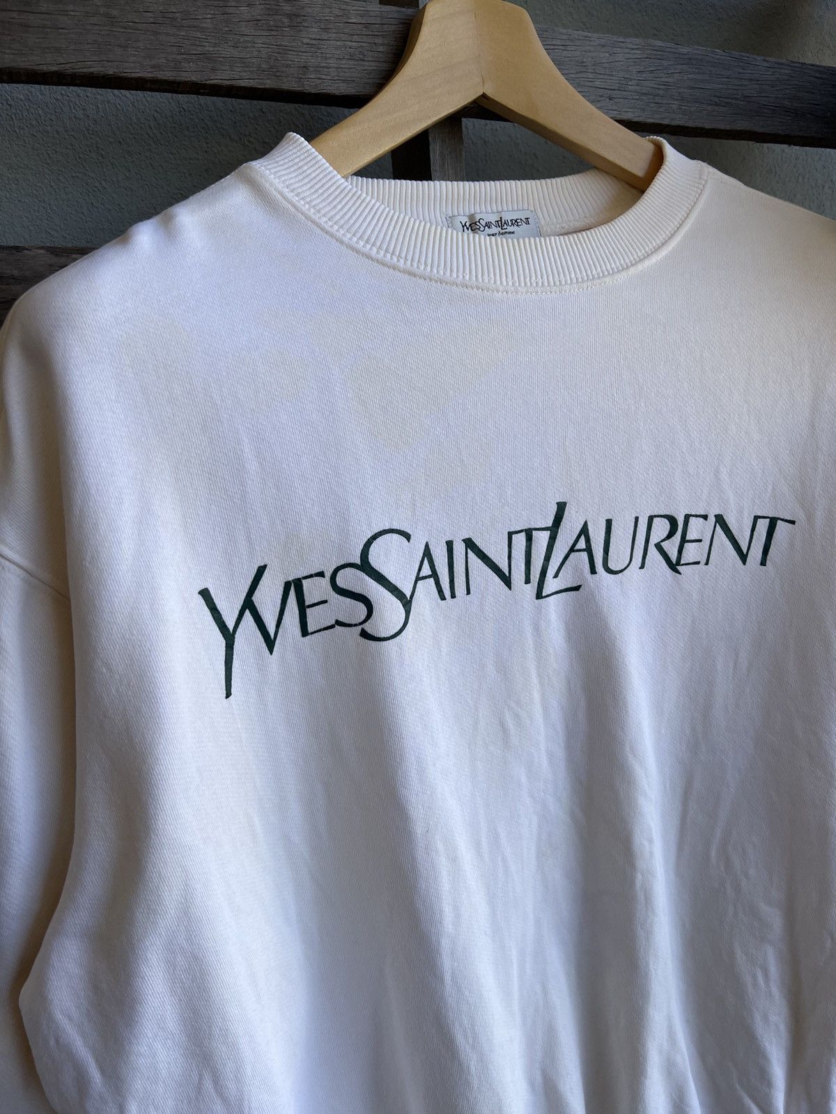 Yves Saint Laurent Vintage Yves Saint Lauren Spell Out Sweatshirt Size US L / EU 52-54 / 3 - 4 Thumbnail