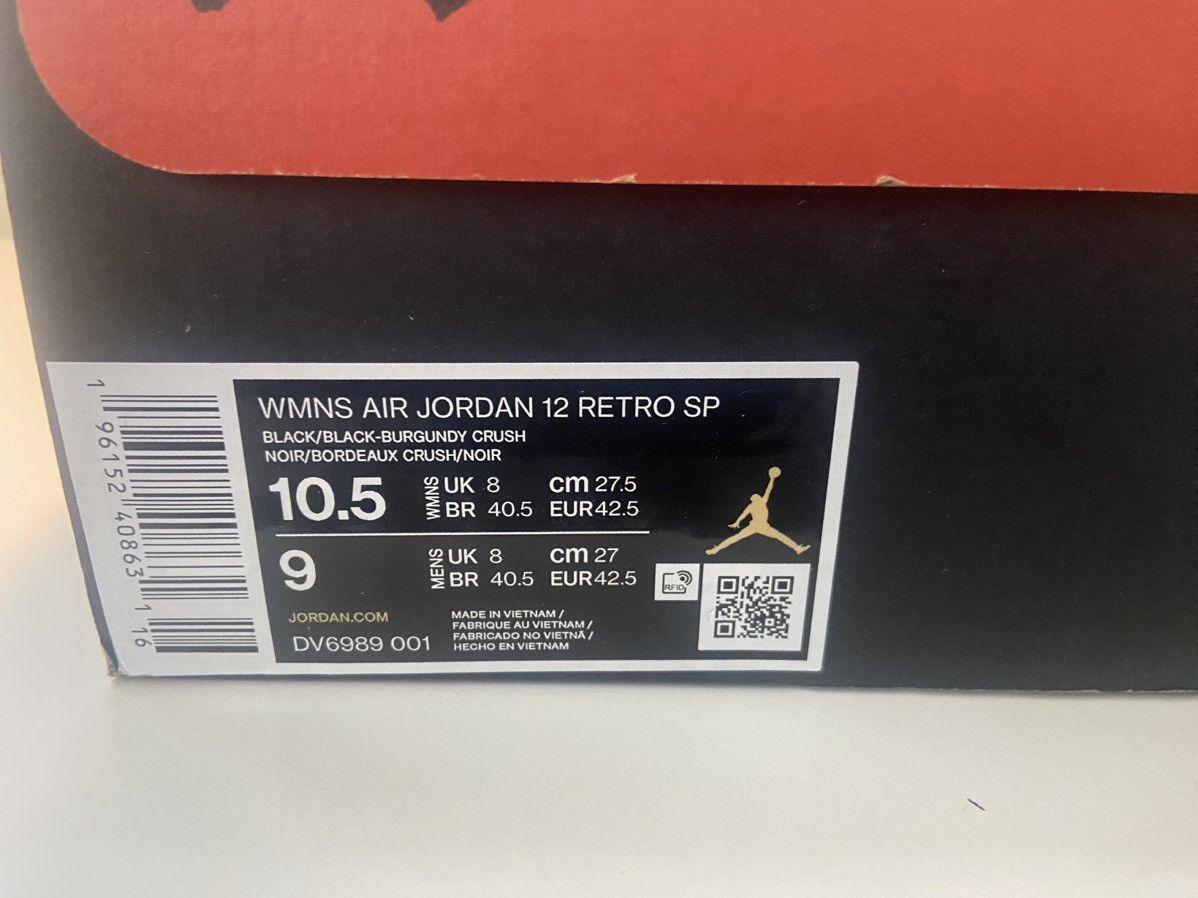 Jordan Brand Jordan 12 Retro SP x A Ma Maniere Mid Black Size US 10.5 / IT 40.5 - 7 Thumbnail
