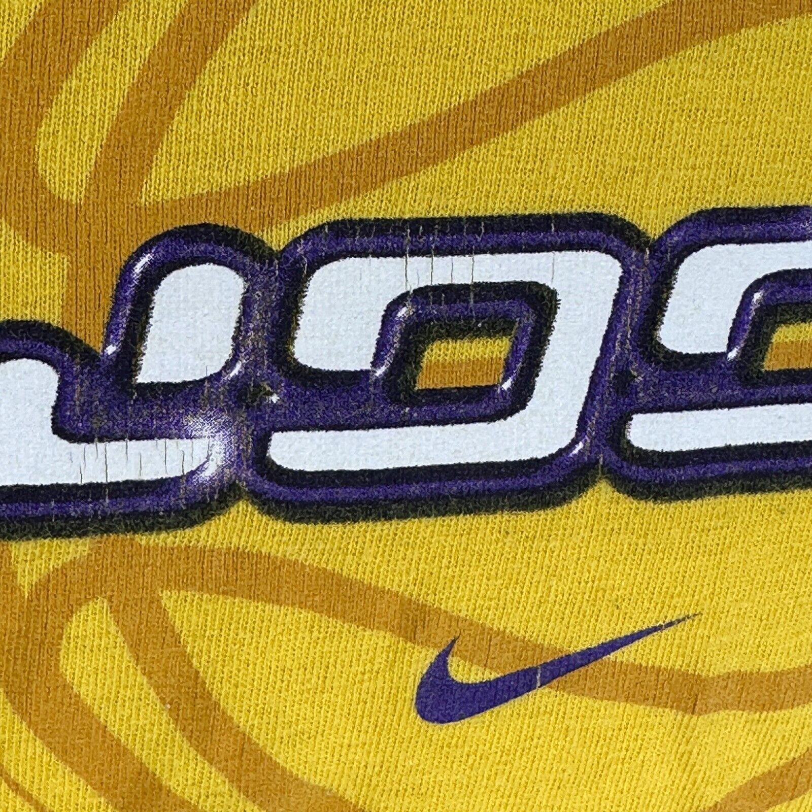 Nike Vintage Nike Swoosh T-Shirt Men XL Yellow 100% Cotton Size US XL / EU 56 / 4 - 9 Thumbnail