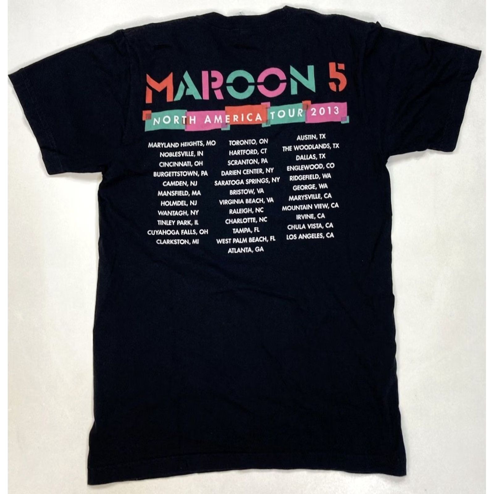 American Apparel Maroon 5 North American Tour 2013 Graphic T-shirt Women Small Black Music Size S / US 4 / IT 40 - 4 Thumbnail