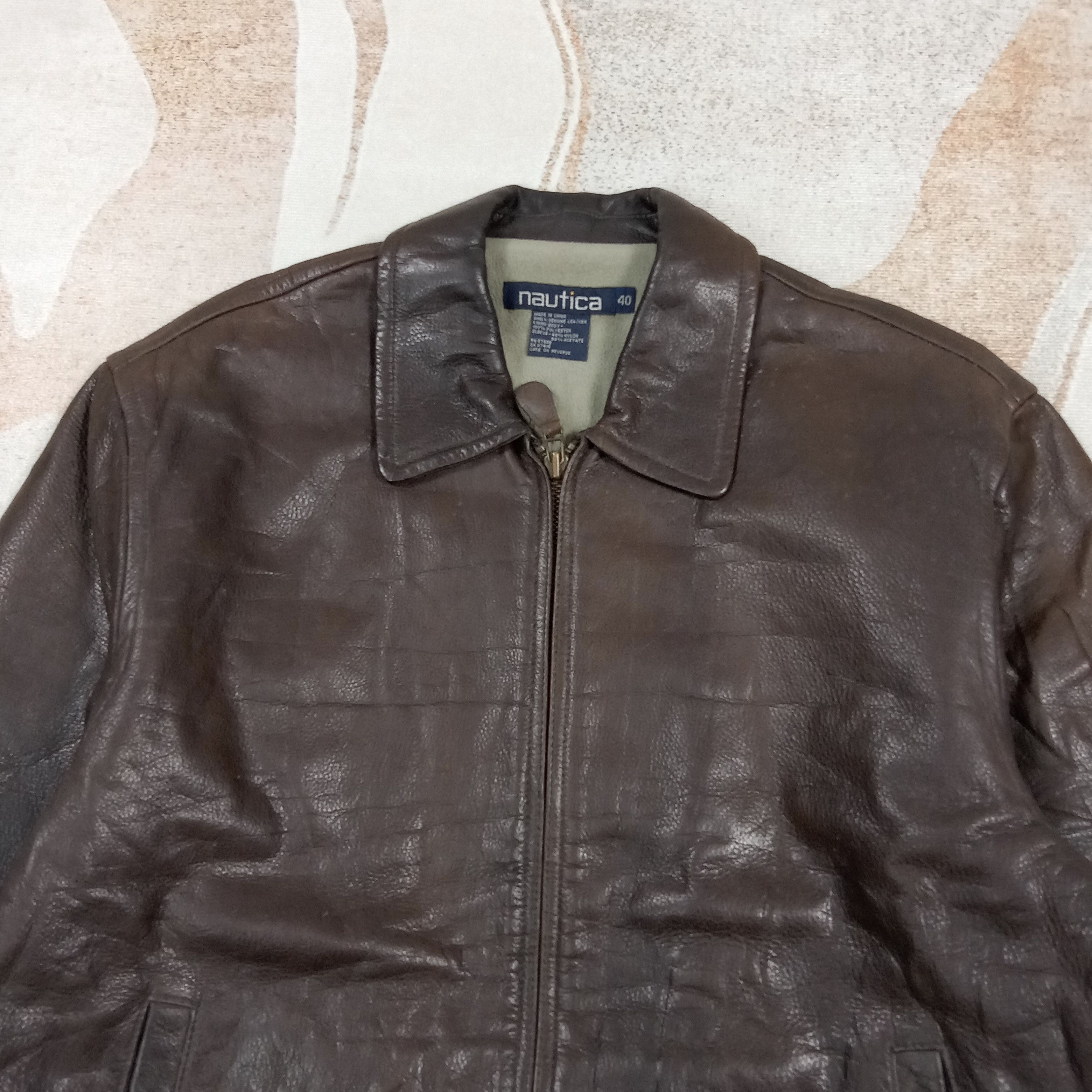 Nautica Nautica American Skeleton Punk Custom Leather jacket C290N28 Size US M / EU 48-50 / 2 - 5 Thumbnail