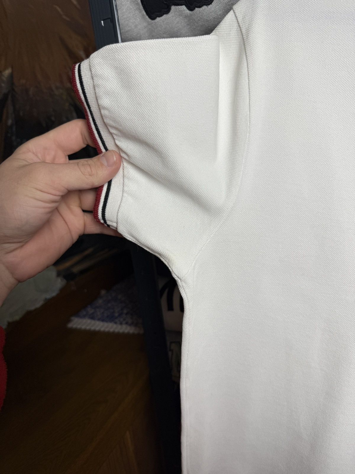 Prada Prada White Tab Polo T Shirt Luxury Size US M / EU 48-50 / 2 - 14 Thumbnail