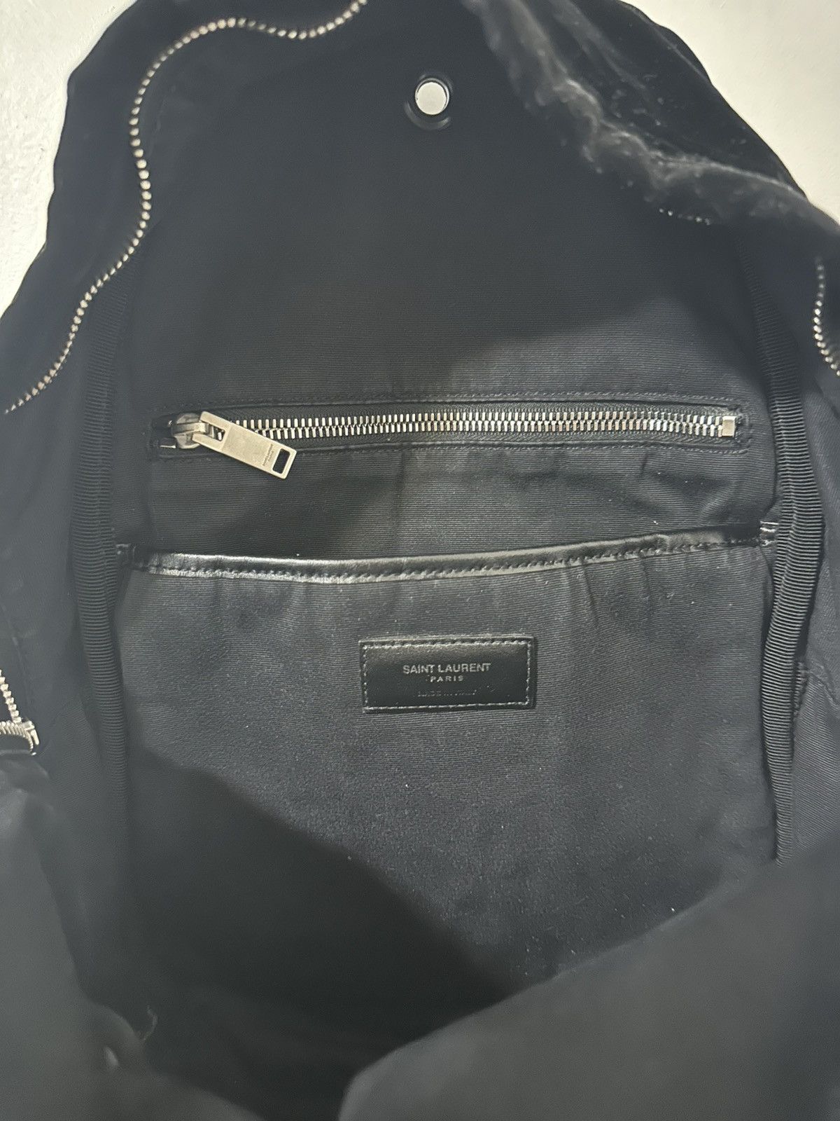 Saint Laurent Paris Saint Laurent Velour Mini City Backpack Size ONE SIZE - 8 Thumbnail