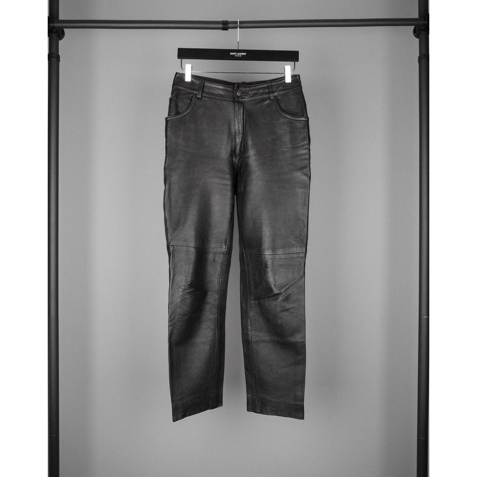 Levi's Levis black leather women’s vintage pants Size 28" / US 6 / IT 42 - 1 Thumbnail