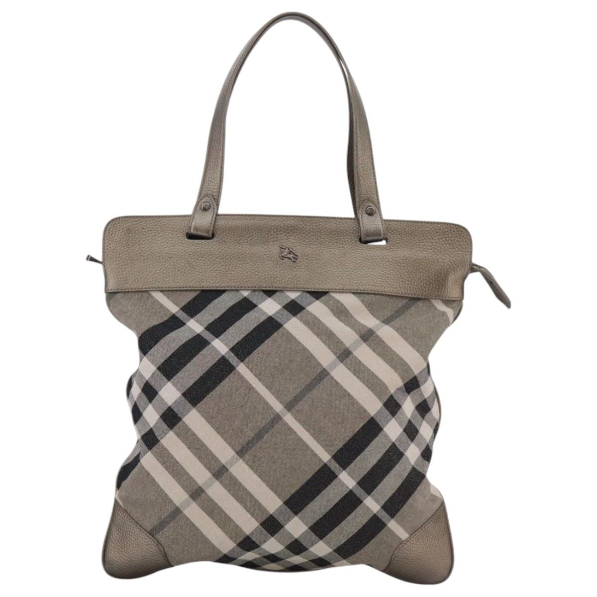 Burberry Nova Check Grey Canvas Tote Bag (Pre-Owned) Size ONE SIZE - 1 Thumbnail