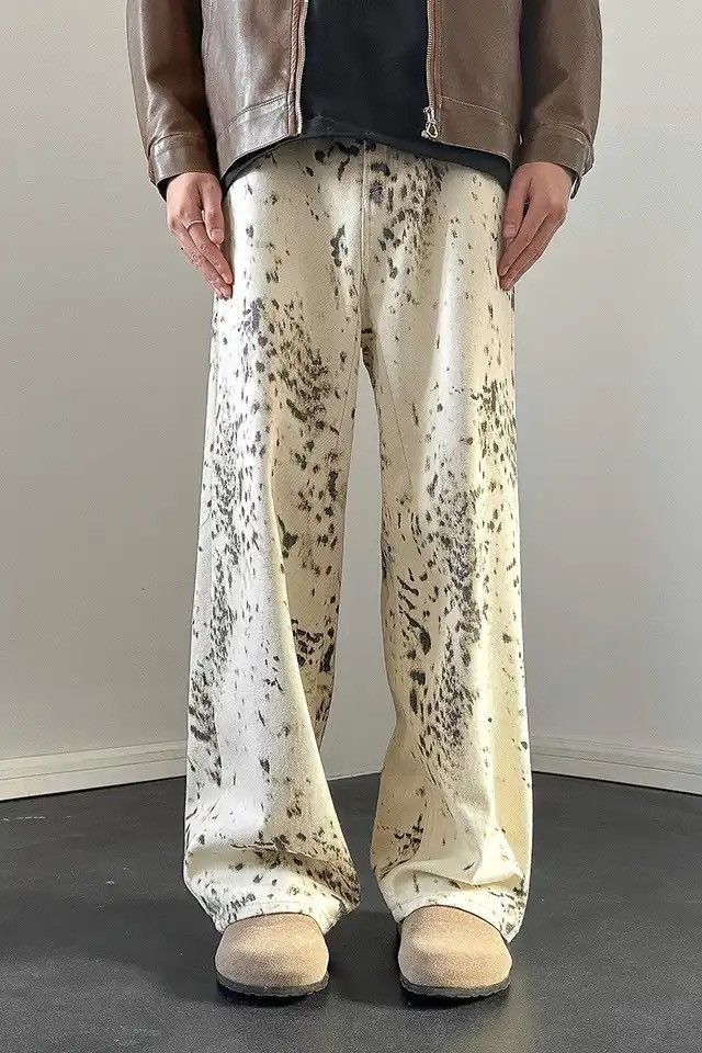 Japanese Brand × Vintage Leopard Printed Jeans Streetwear Fashion Baggy Hip-hop Loose Size US 28 / EU 44 - 6 Thumbnail
