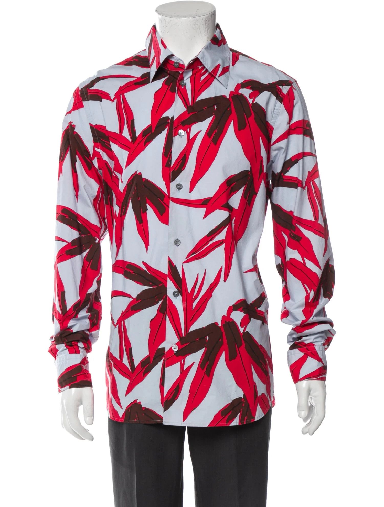 Marni o1tko10825 Leaf Printed Shirt in Multicolor Size US XL / EU 56 / 4 - 1 Thumbnail
