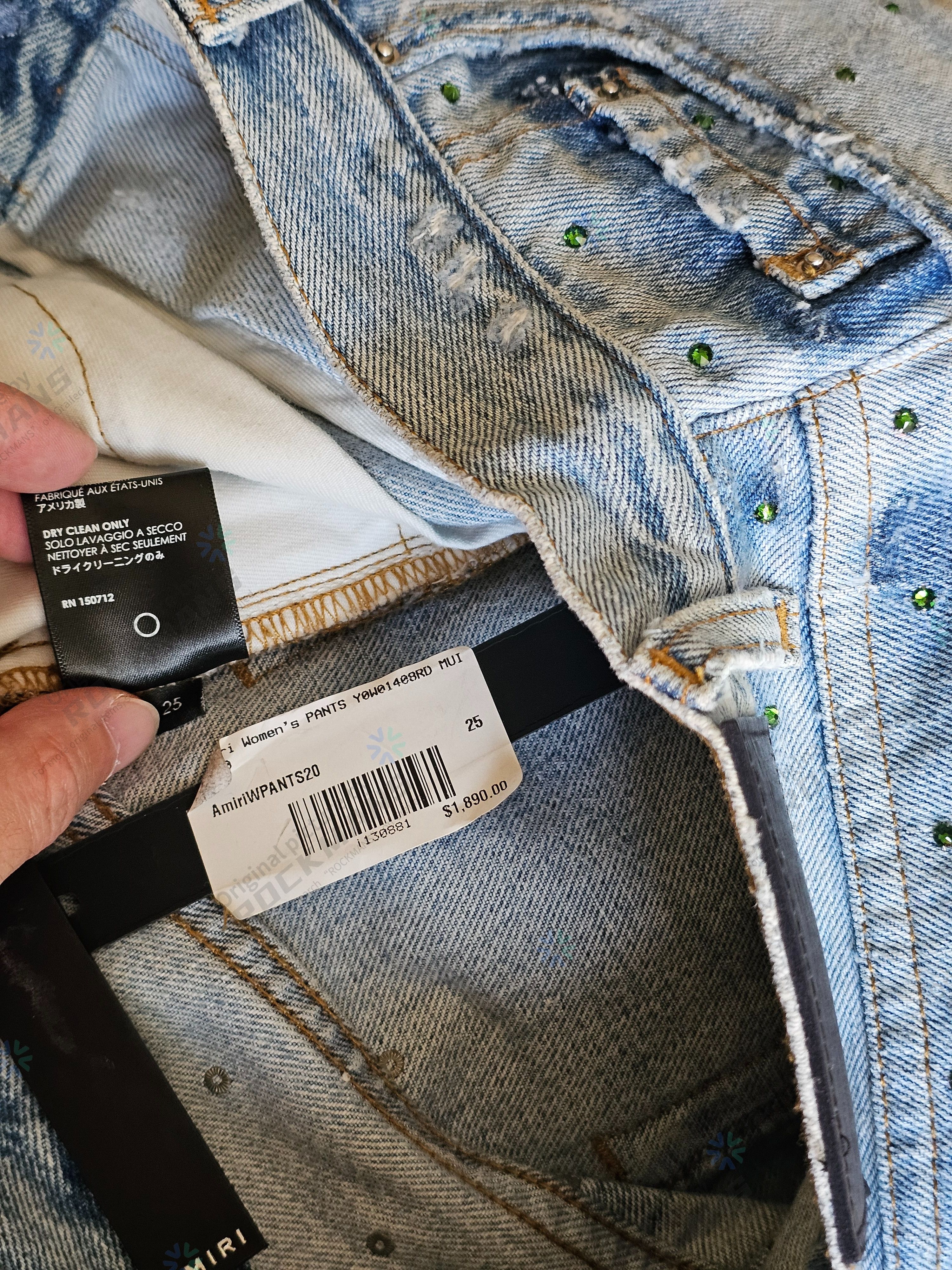 Amiri AMIRI Gradient Crystal Recon Jeans Size 25 $1890 Size 25" / US 0 / IT 36 - 10 Thumbnail