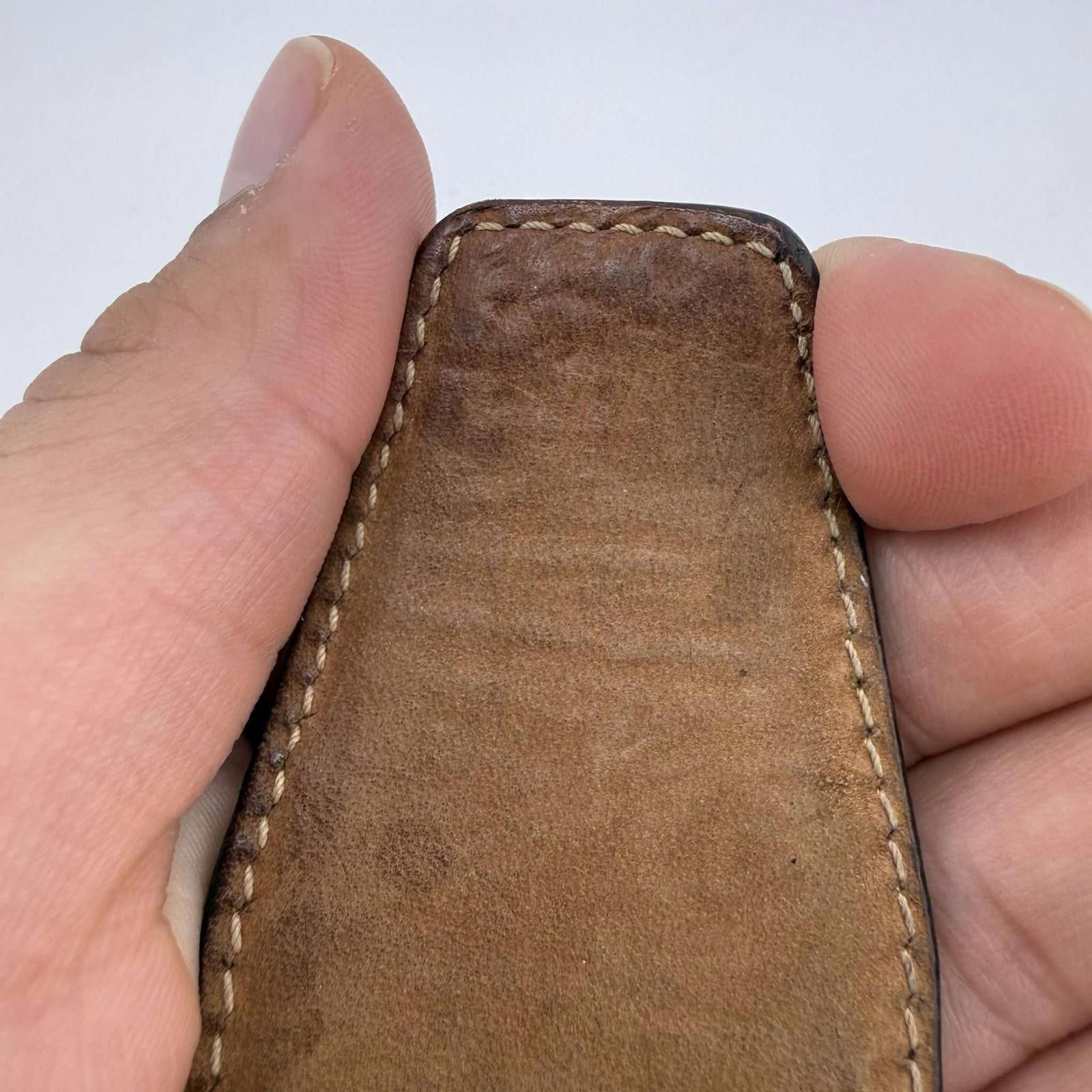 Bally Bally White Gold Toned B-Belt 110/44 Used Size ONE SIZE - 8 Thumbnail