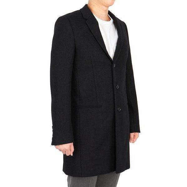 Saint Laurent Paris o1s1wg110824 Chesterfield Coat Pointed Lapels Wool in Black Size US M / EU 48-50 / 2 - 5 Thumbnail