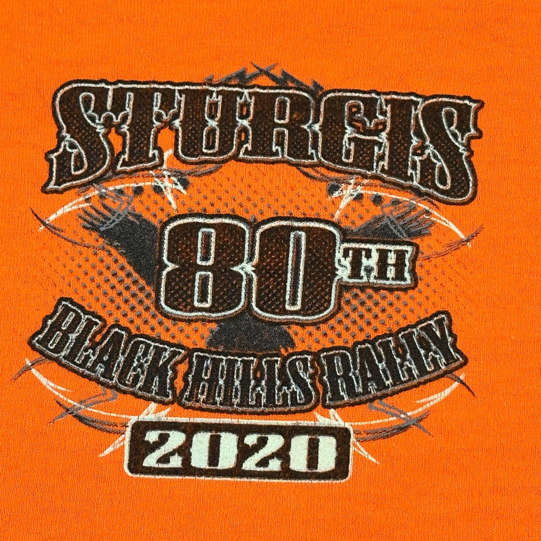 Gildan VINTAGE Sturgis Black Hills Rally Shirt Mens 3XL Orange Short Sleeve Motorcycle Biker Size US XXL / EU 58 / 5 - 4 Thumbnail