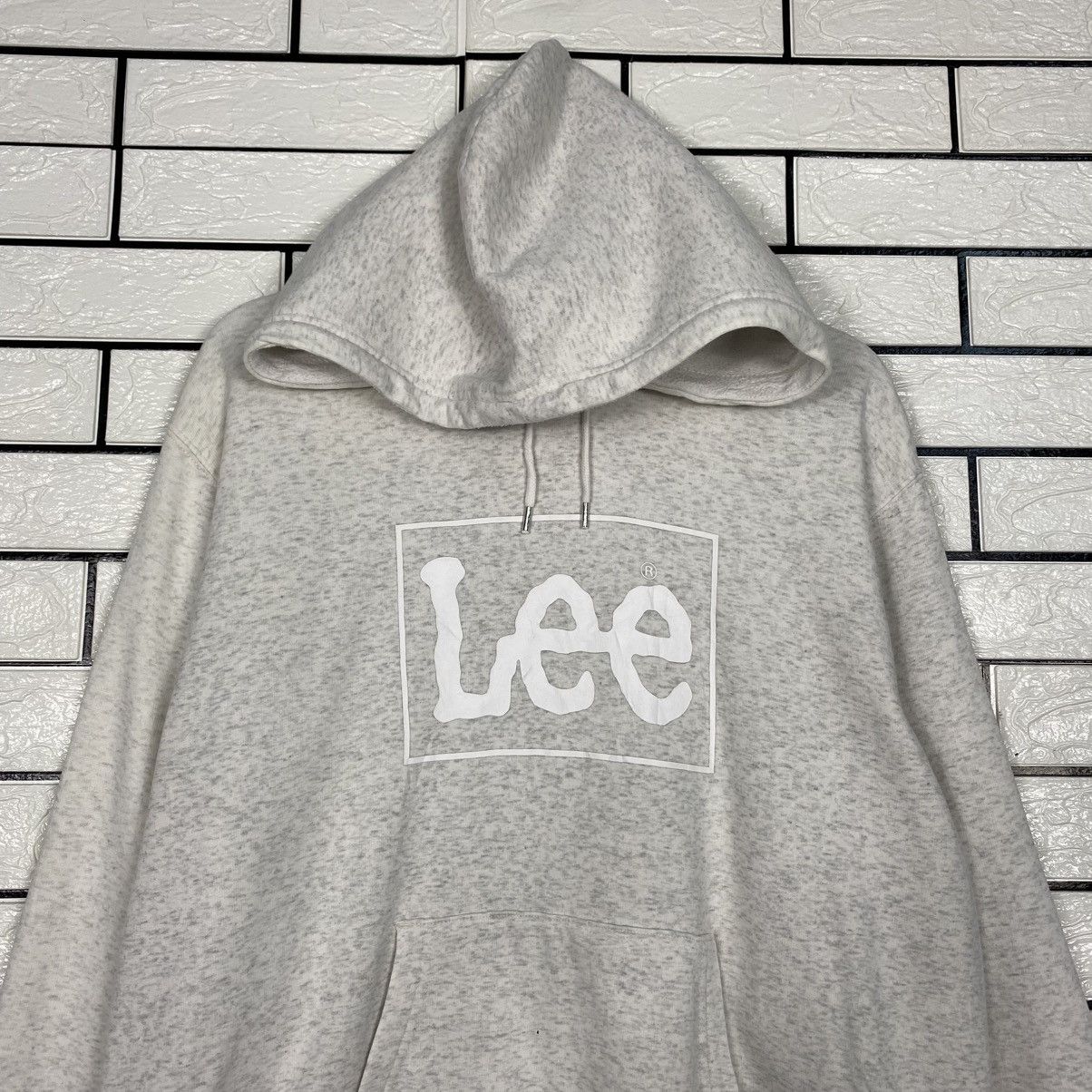 Lee 📌Vintage Hoodie Pull Over Lee Box Logo Centre Size US L / EU 52-54 / 3 - 4 Thumbnail