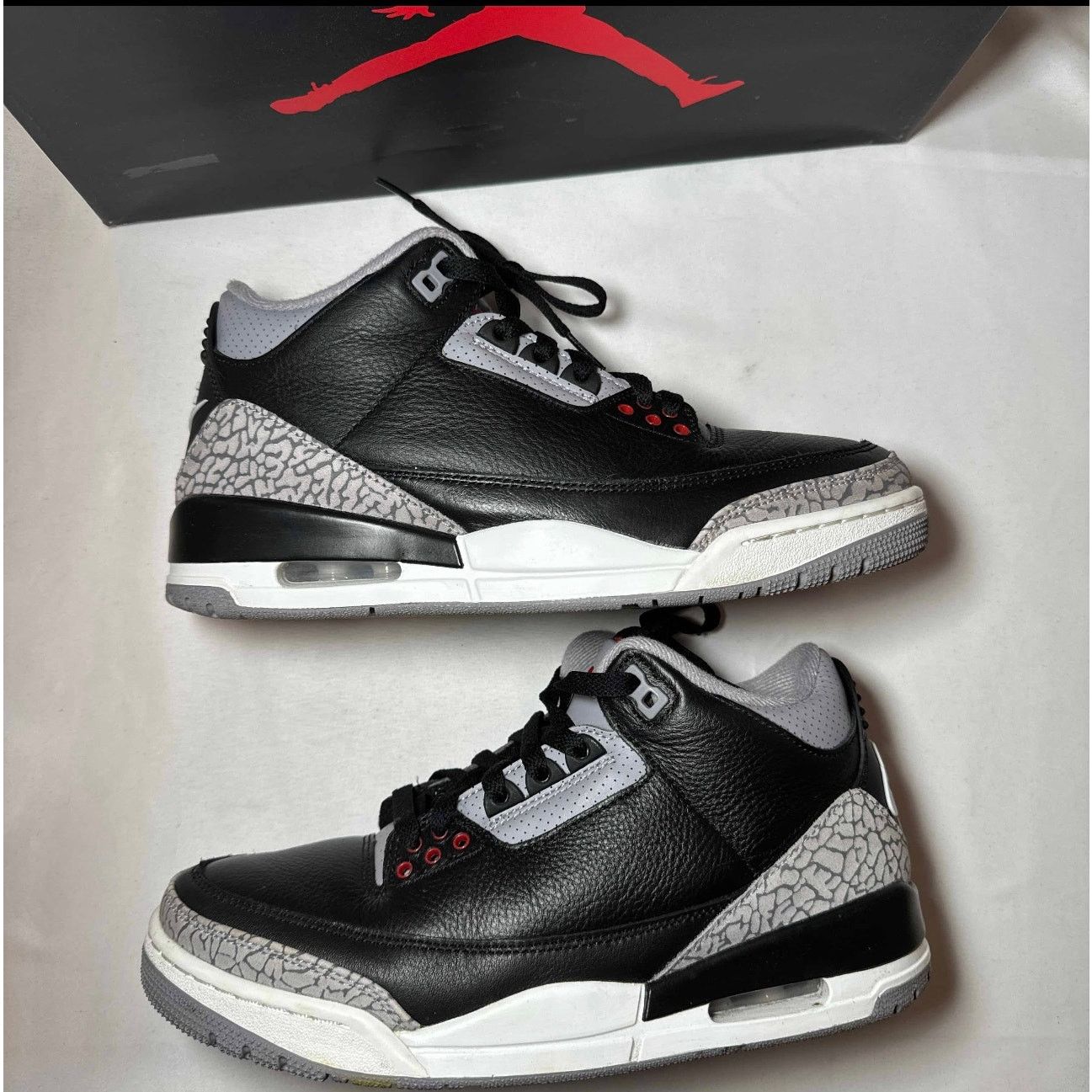 Jordan Brand × Nike Size 8 - Air Jordan 3 Retro OG Black Cement 2024 Men's Shoes Size US 8 / EU 41 - 2 Thumbnail