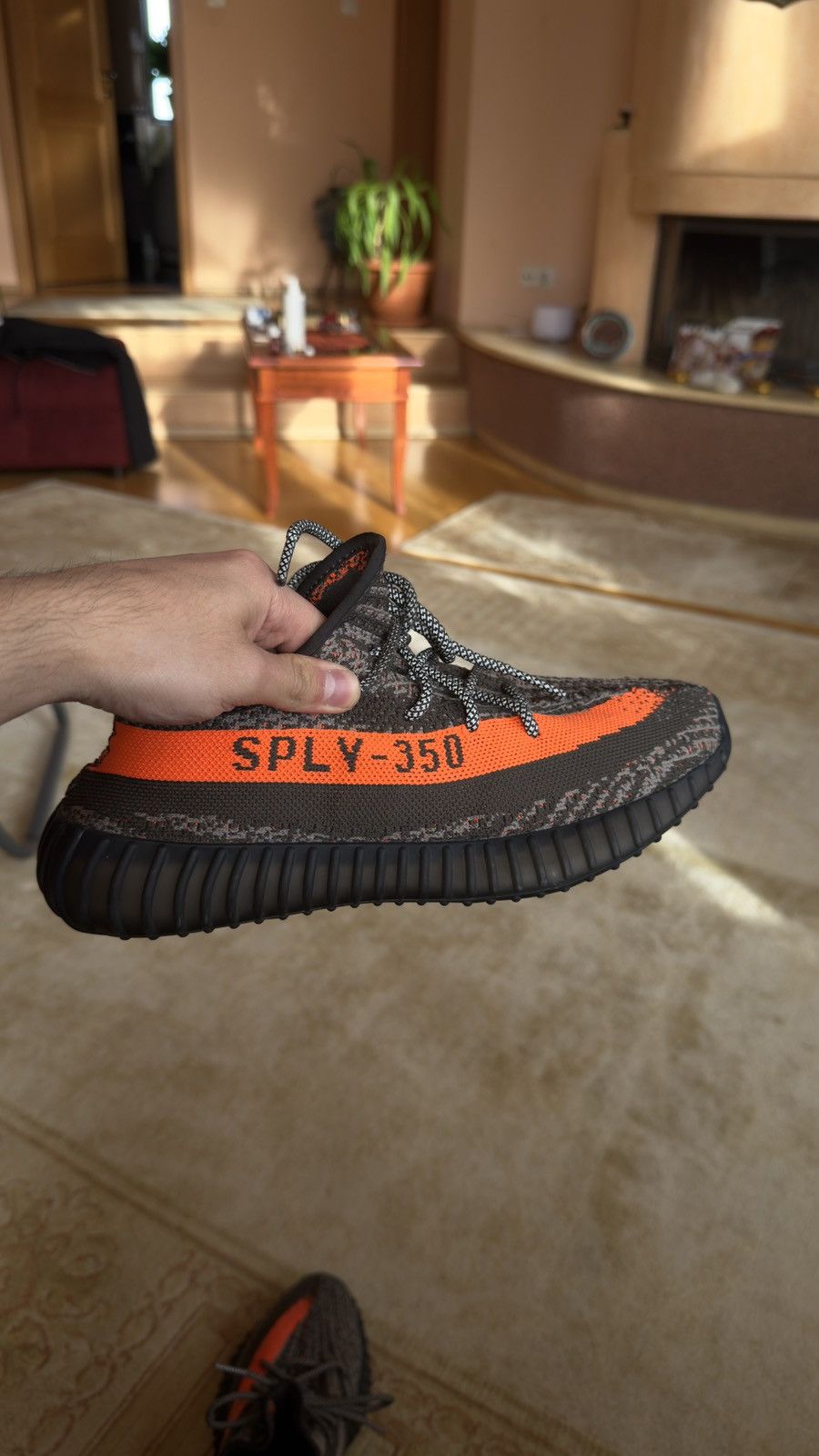 Adidas Adidas Yeezy 350 V2 Carbon Beluga Size US 8.5 / EU 41-42 - 2 Thumbnail