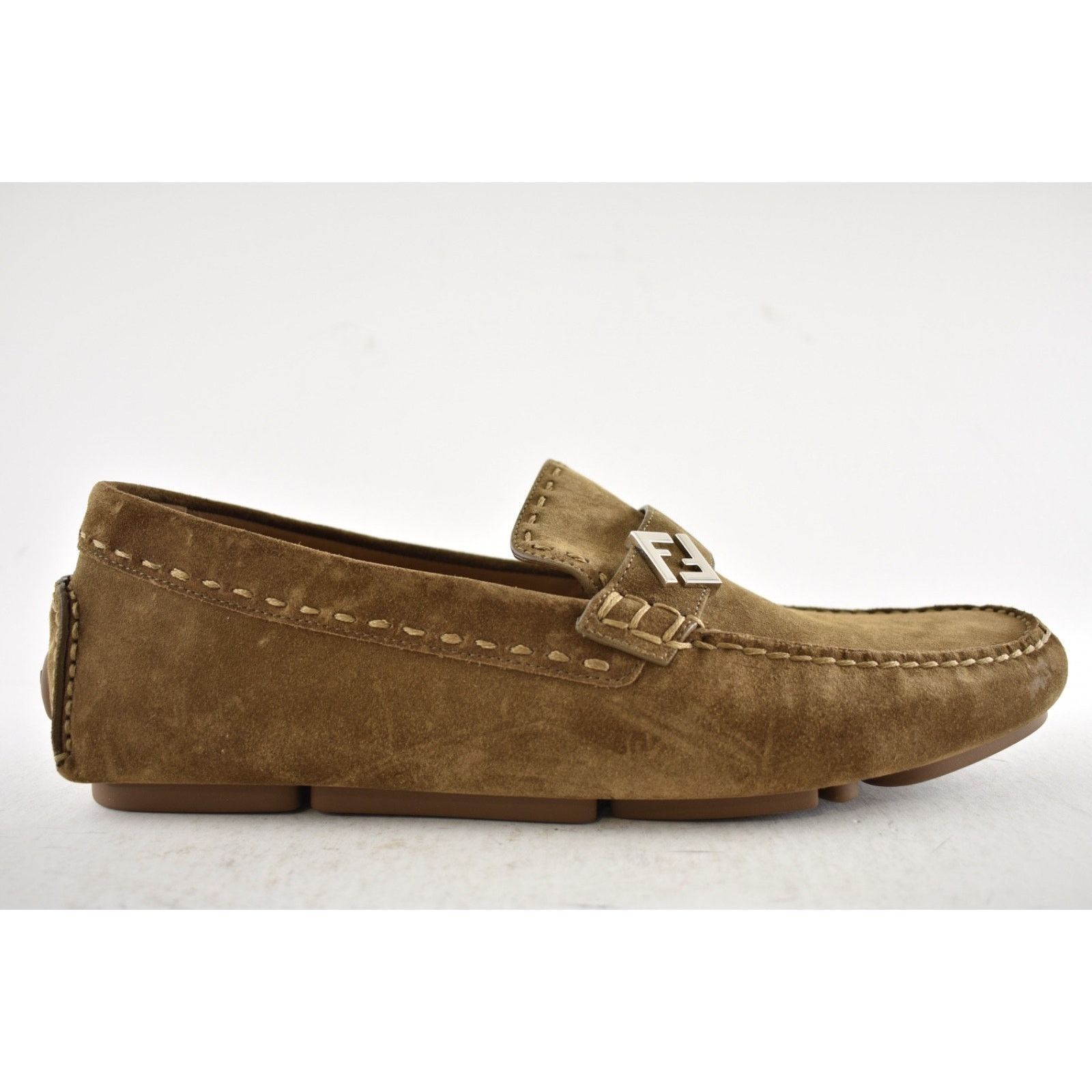 Fendi Fendi Driver Crosta Suede Brown Loafer Slip On US 12 Size US 12 / EU 45 - 2 Thumbnail