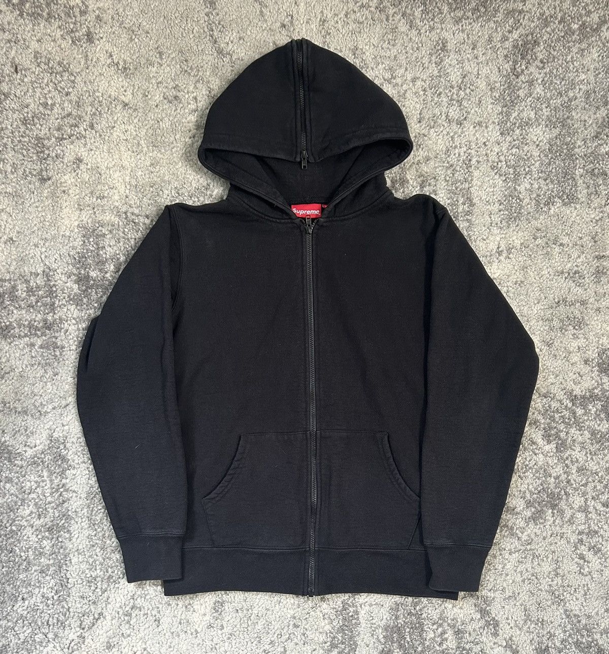 image of Supreme Fw16 Split Hood Zip Up Sweat Black, Men's (Size Medium)
