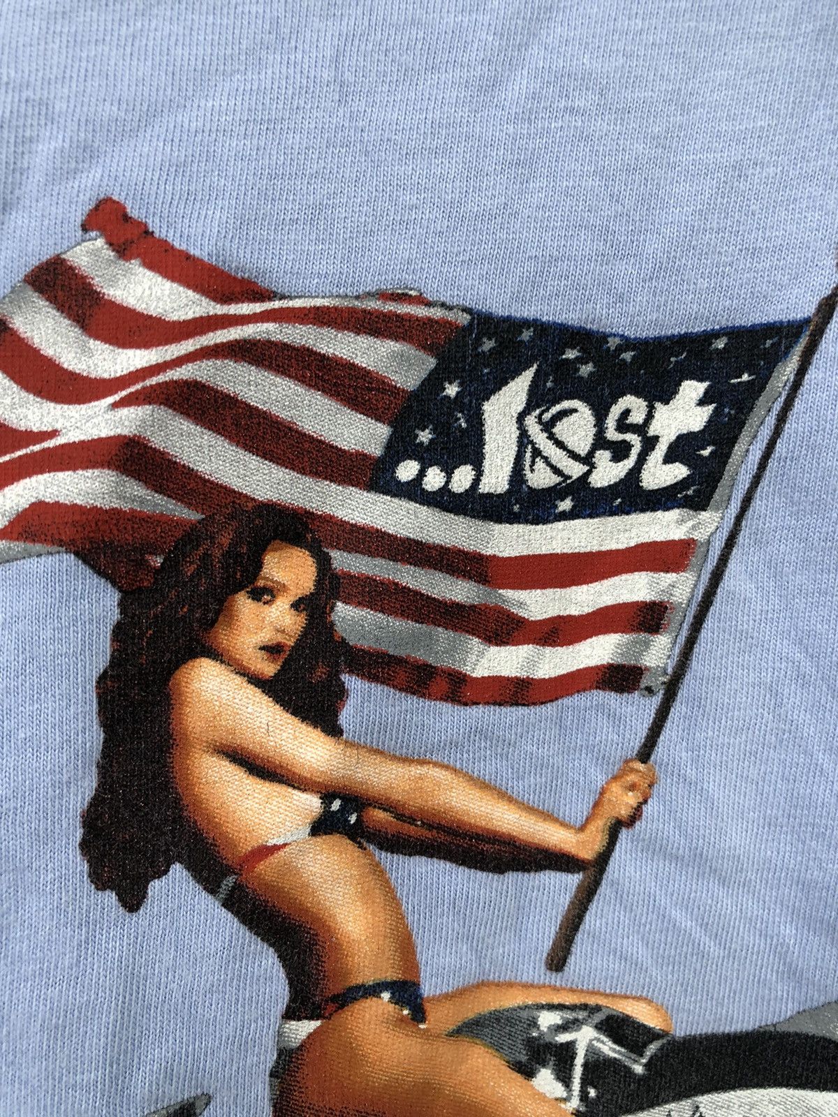 Hysteric Glamour × Vintage 🔥Vintage Y2K🔥RARE Lost Industries Girl Usa Plane Tshirt Size US XL / EU 56 / 4 - 8 Thumbnail