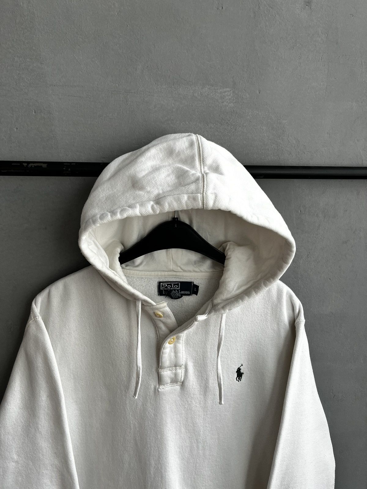 Polo Ralph Lauren × Ralph Lauren × Vintage White Ralph Lauren hoodie vintage size L Size US L / EU 52-54 / 3 - 5 Thumbnail