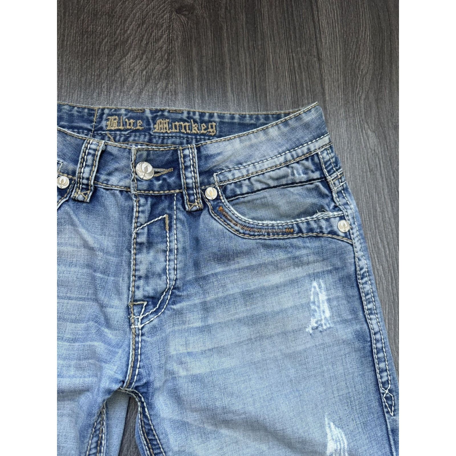 Japanese Brand × Vintage Y2K Avantgarde Ebroidered DENIM Jeans Size US 31 - 6 Thumbnail