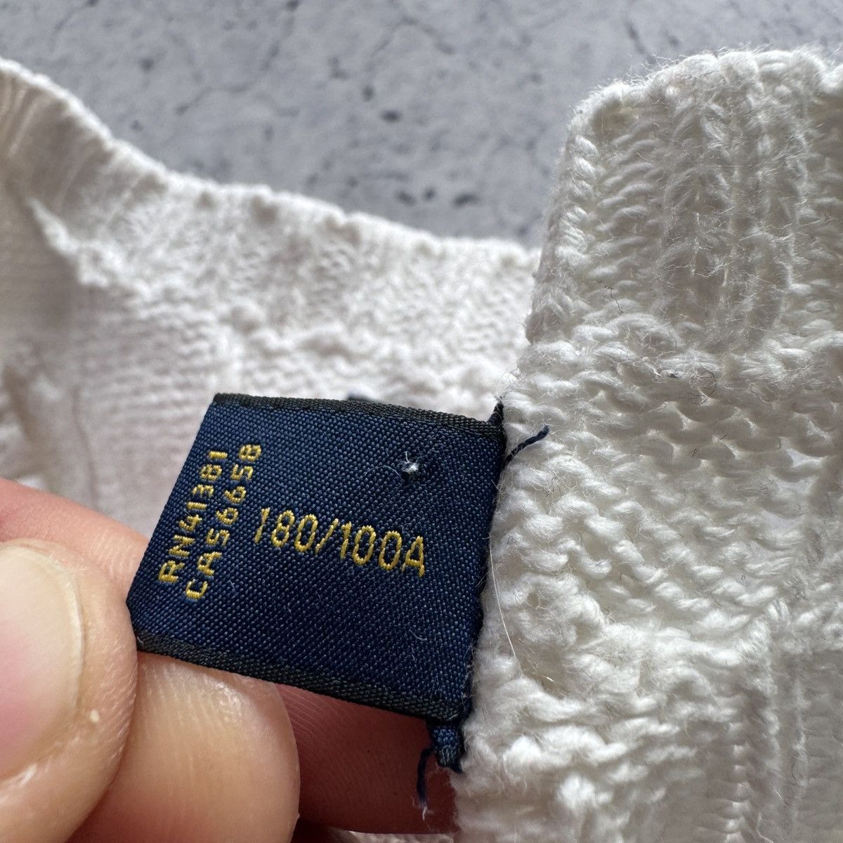 Polo Ralph Lauren Polo Ralph Lauren White Cabble Knit Sweater Casual Vintage Size US L / EU 52-54 / 3 - 4 Thumbnail