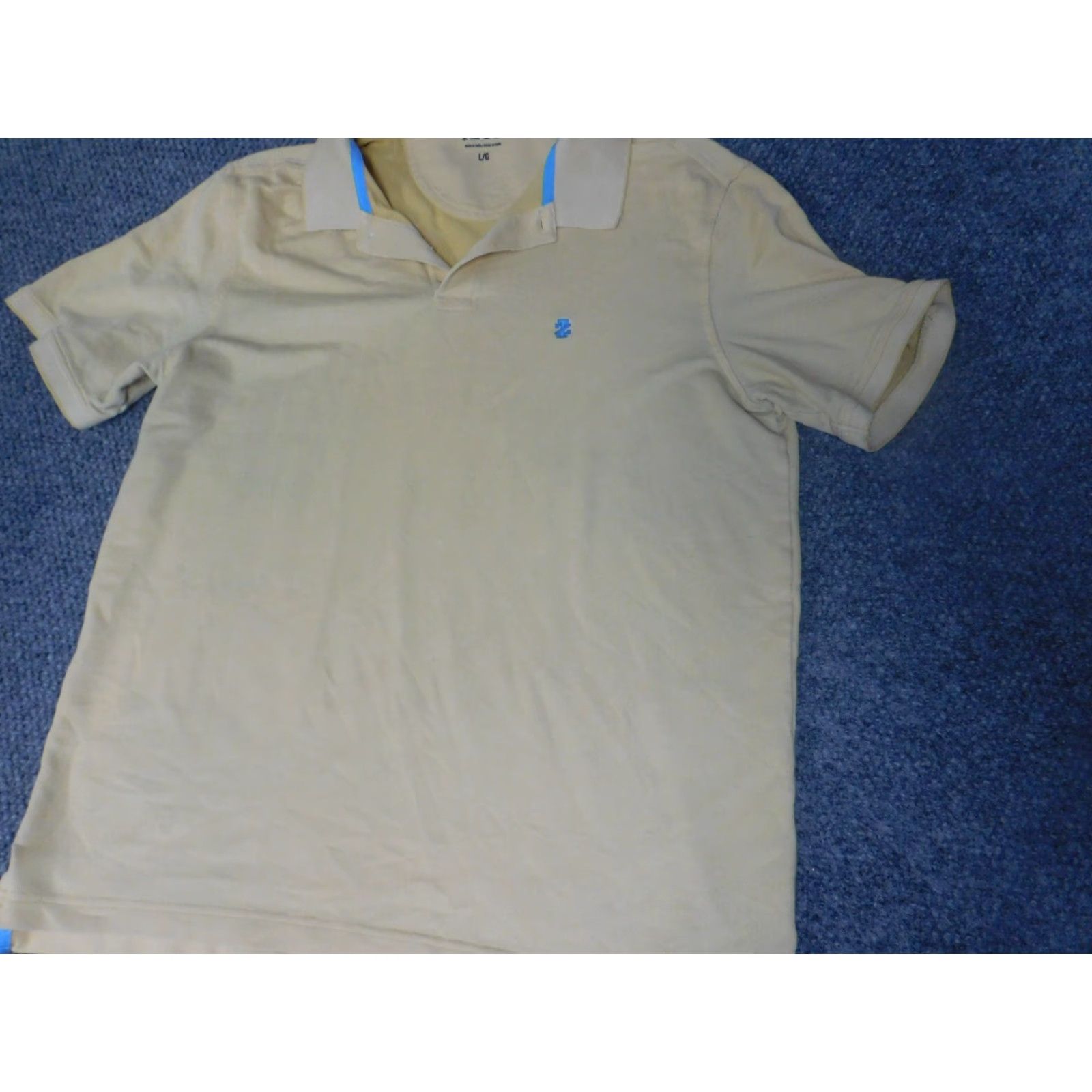 Izod IZOD Mens Polo Shirt Large Yellow Striped Short Sleeve Collar Knit Cotton Regular Golf Classic Vintage: No (adjusted to fit allowed characters) Size US L / EU 52-54 / 3 - 3 Thumbnail